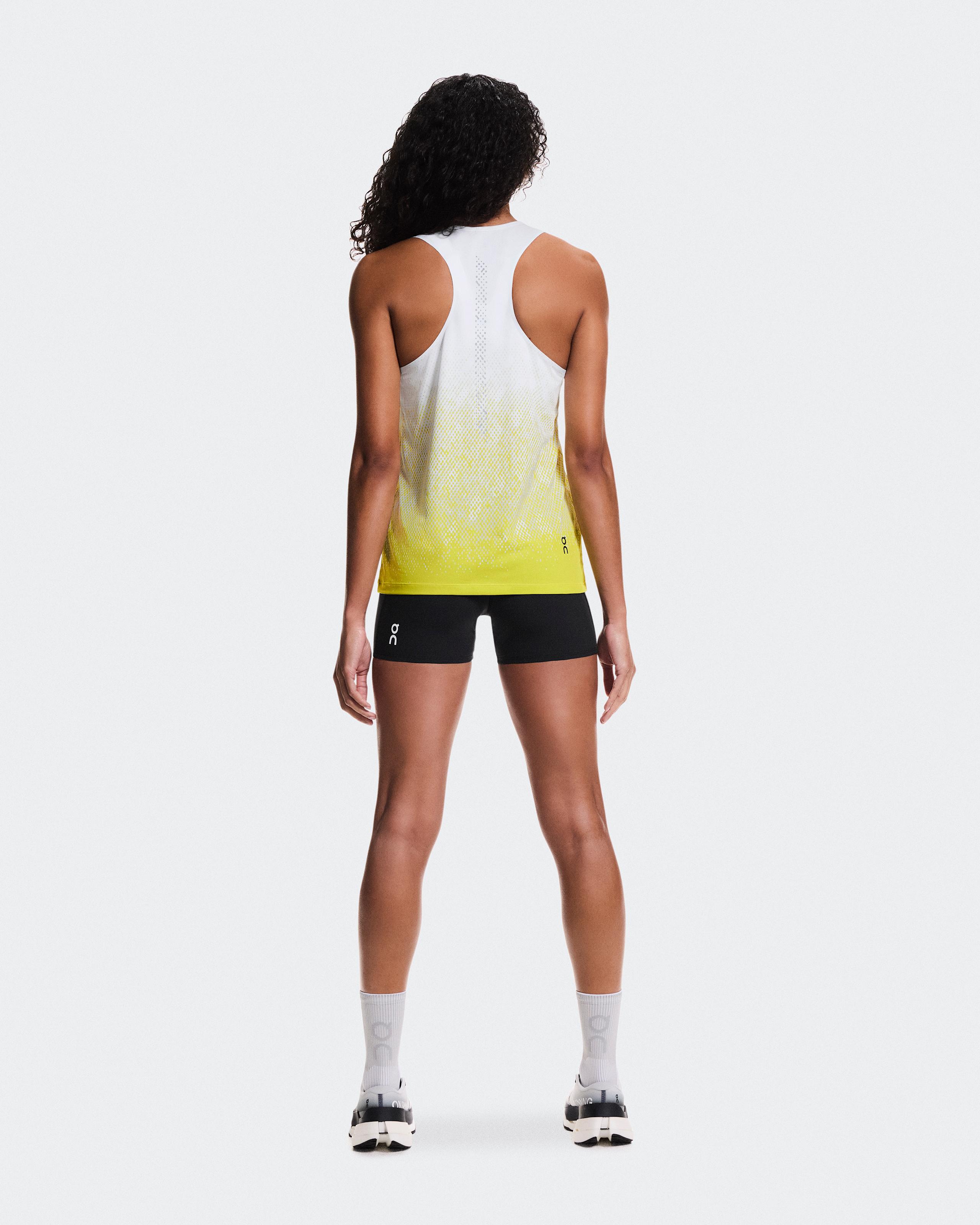 Женская майка On Zero Singlet, White / Lime — фото 2
