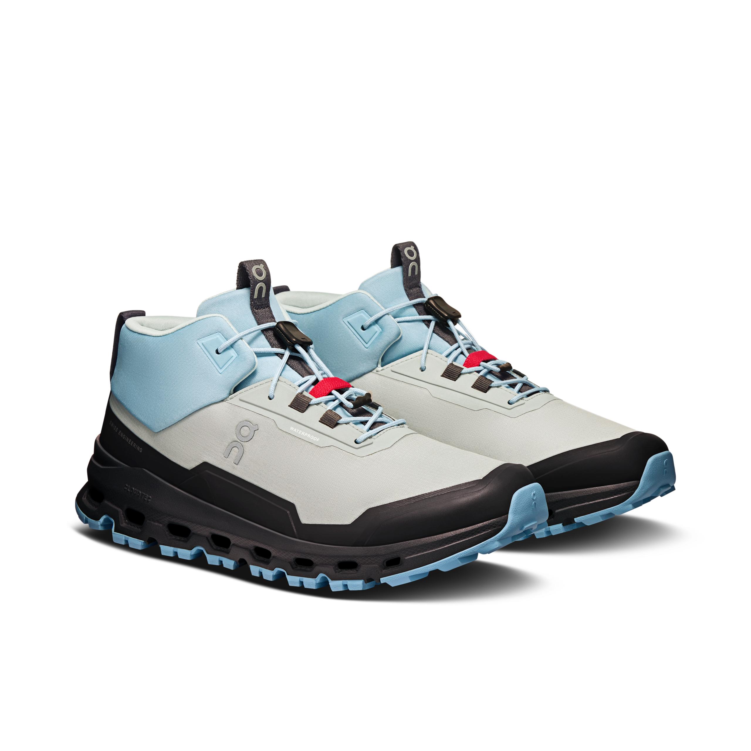 Кроссовки On Cloudhero Mid Waterproof, бледно-голубые с серо-стальным — фото 4
