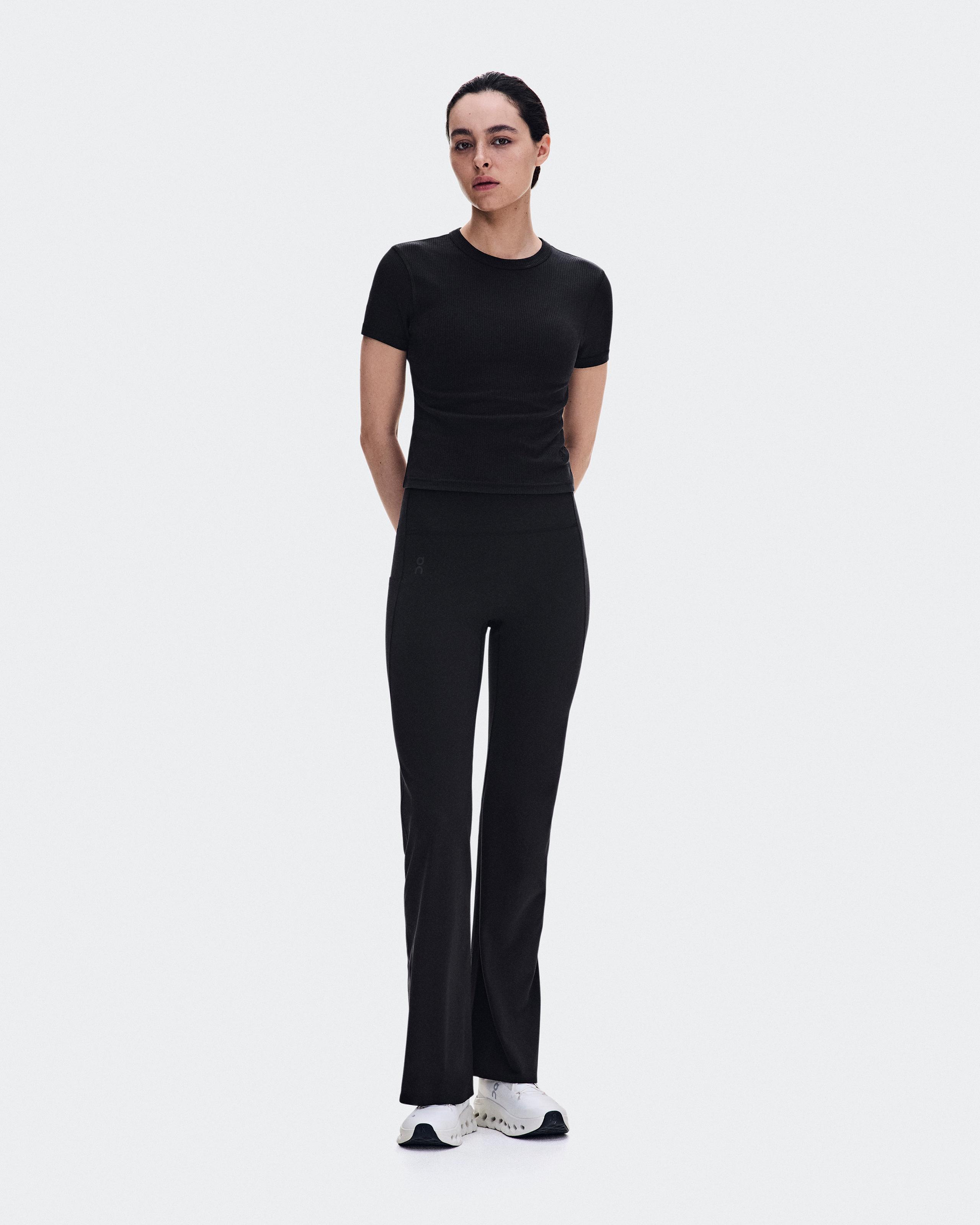 All-Day Ribbed T-Shirt Black