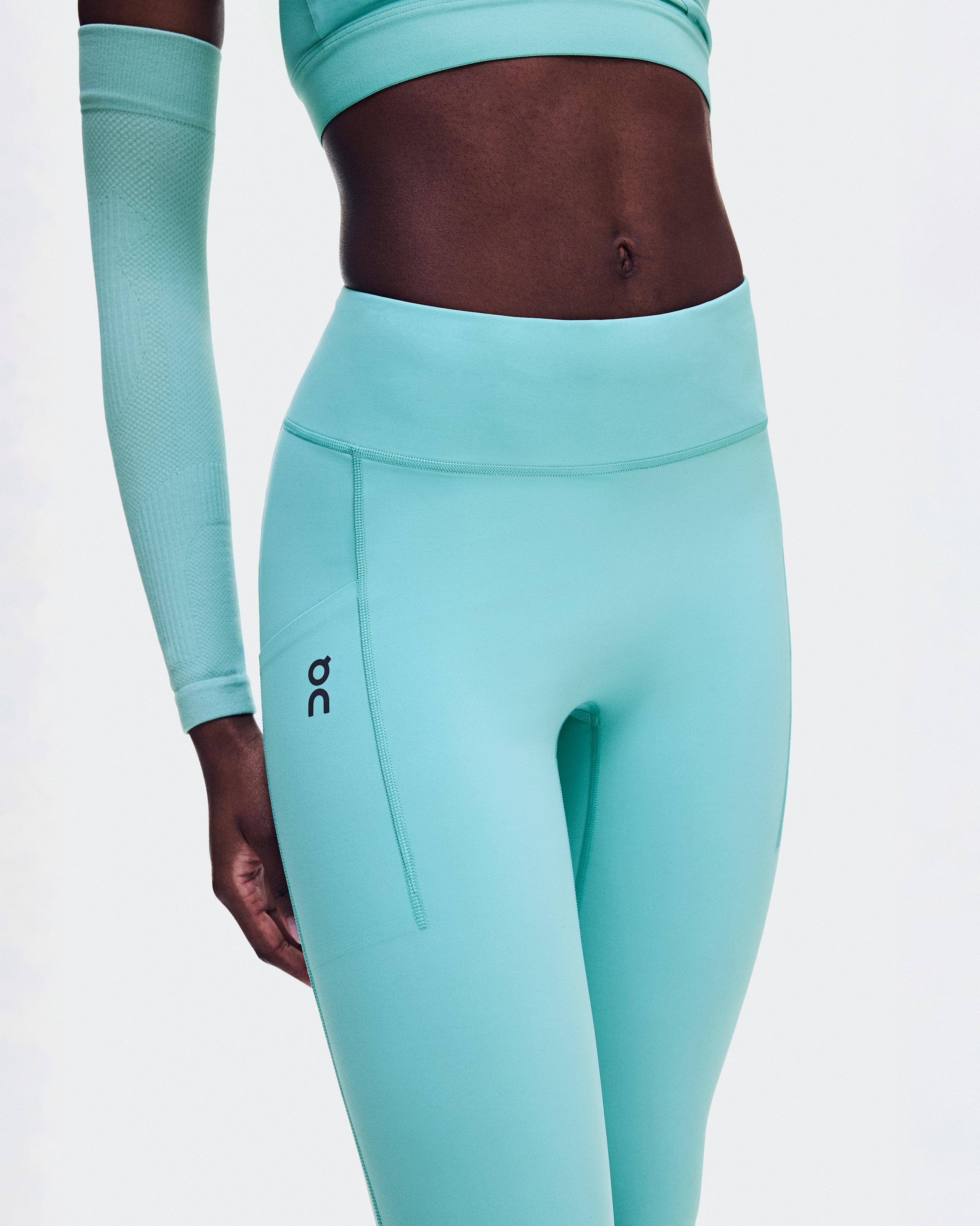 Женские тайтсы On Performance Tights 7/8 Aquamarine — фото 4