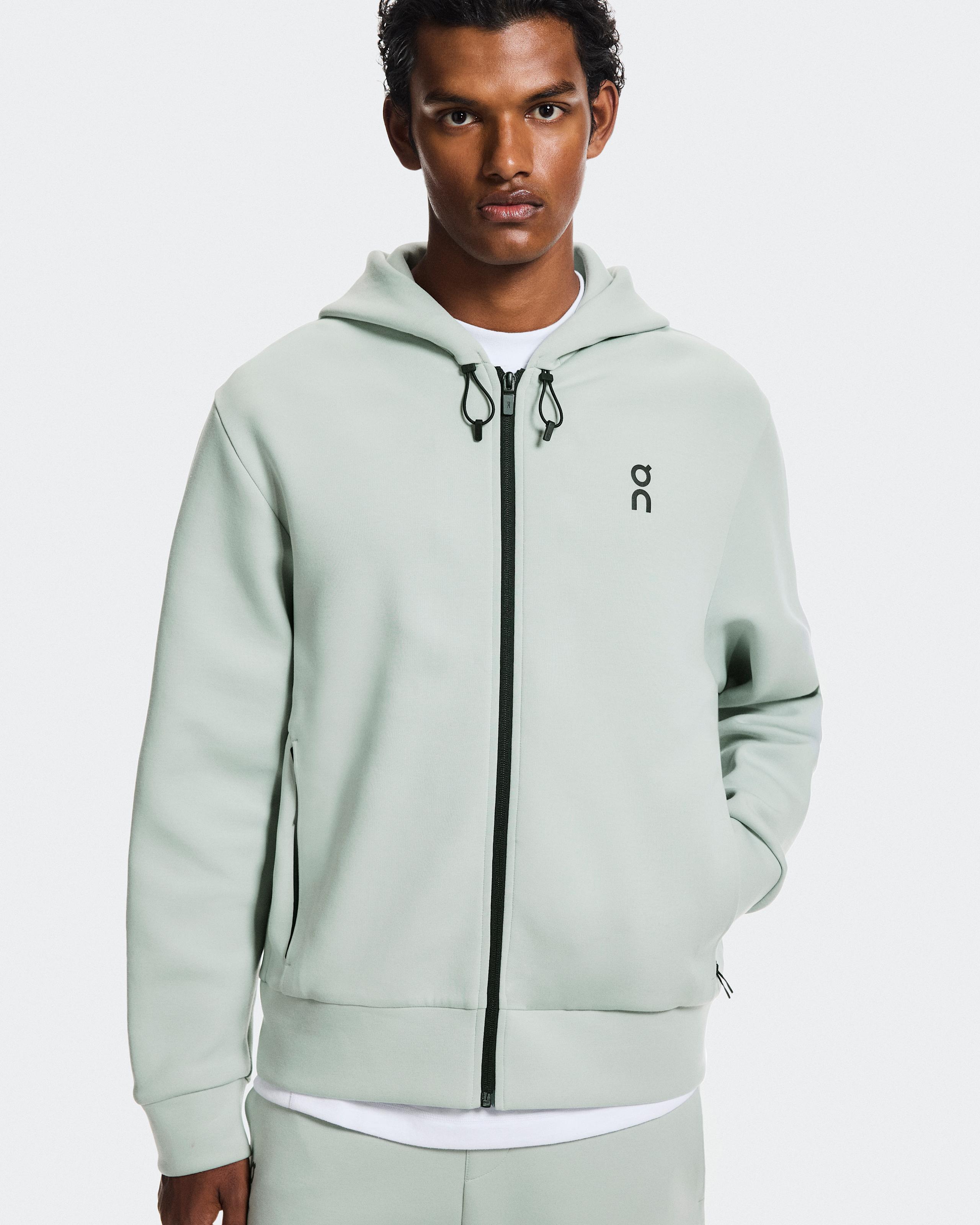 Мужское худи на молнии On Focus Tech Zip Hoodie, Mineral — фото 3