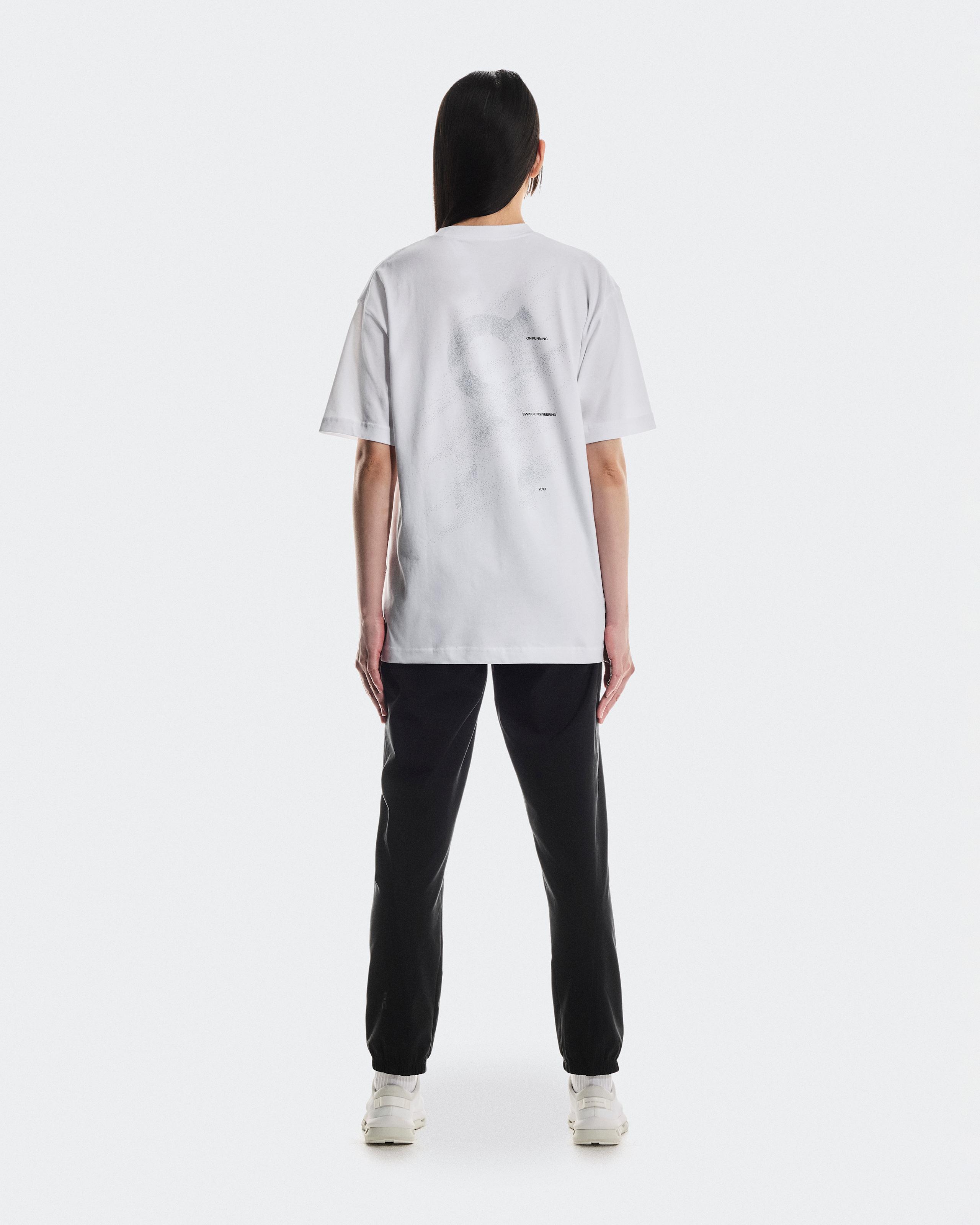 Женская футболка On Club T Graphic, White / Blue — фото 2