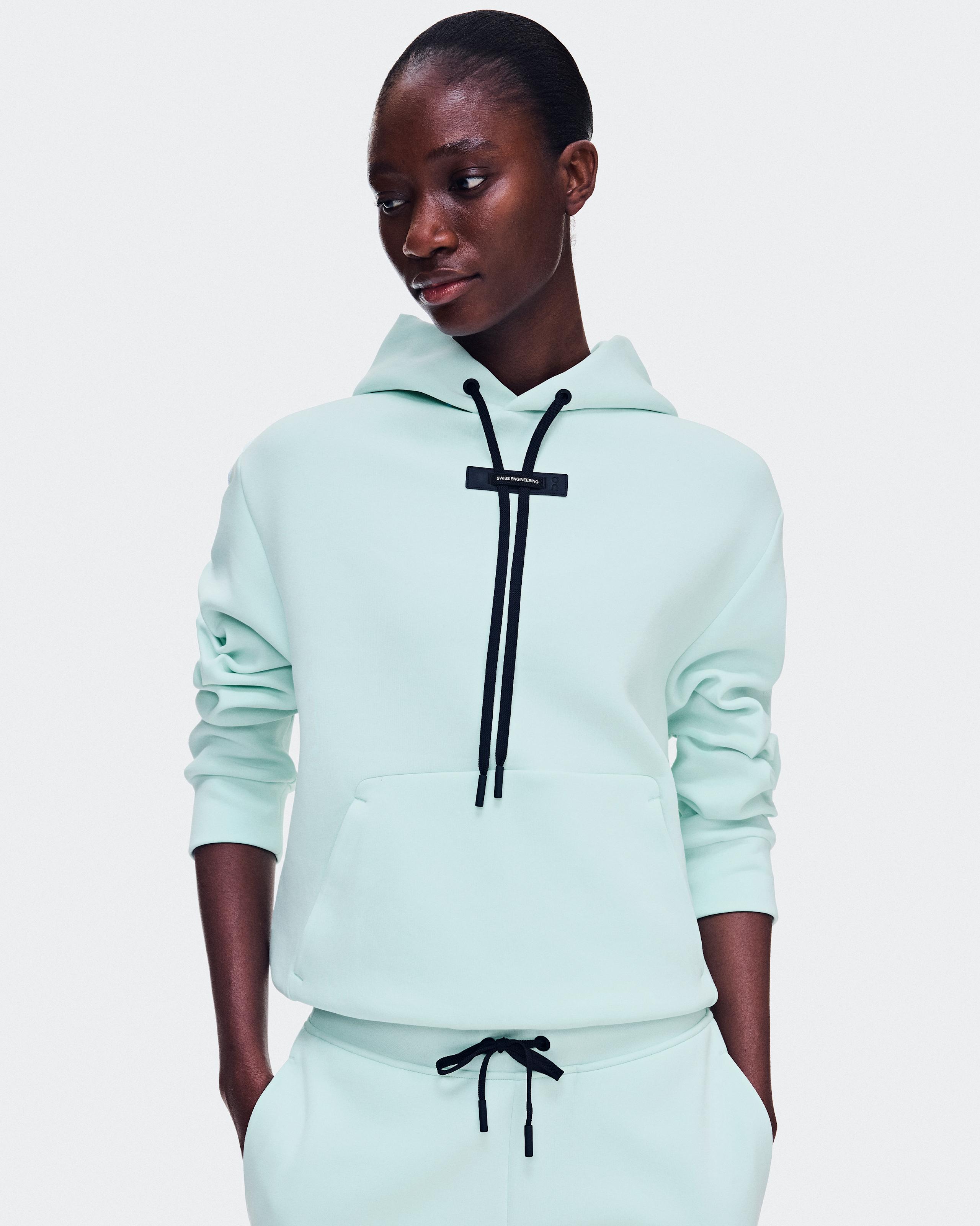 Худи On Focus Tech Hoodie женское, снежно-белый (Flurry) — фото 6