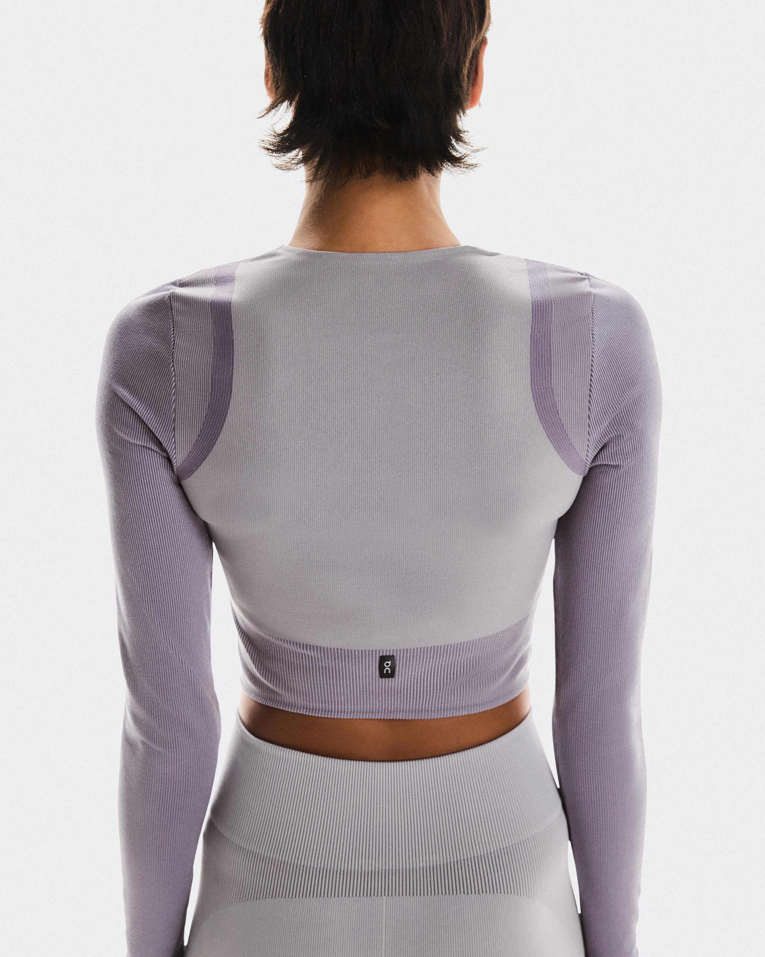 Женский топ с длинным рукавом On Studio Knit Long-T Crop, Lilac / Cosmos — фото 4