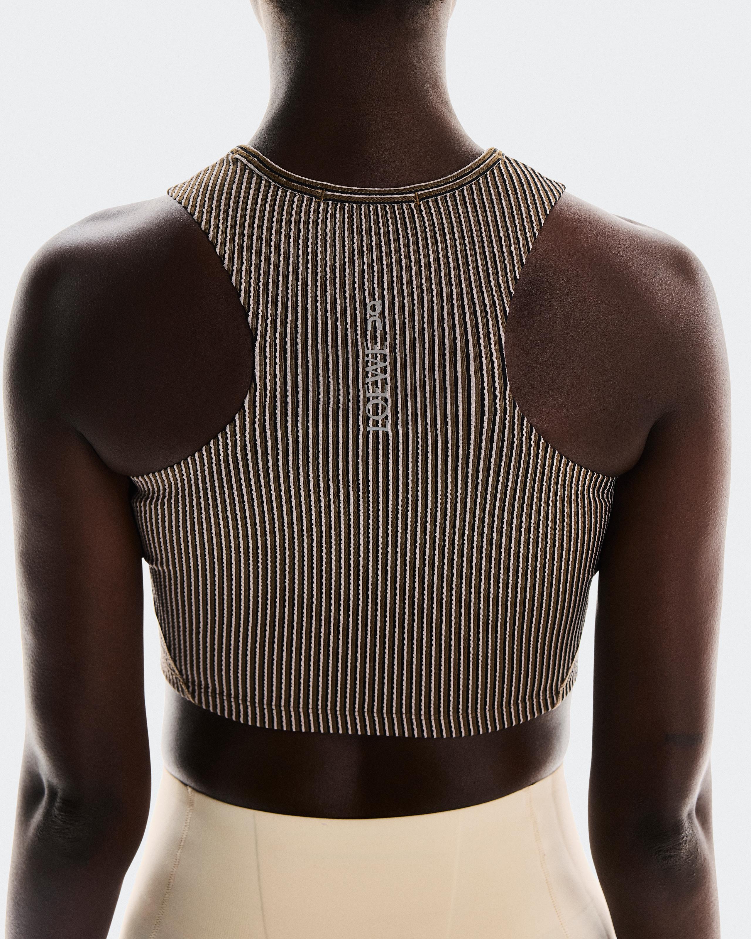 Женский топ On Ribbed Tank Top LOEWE, Brown / Pink — фото 4