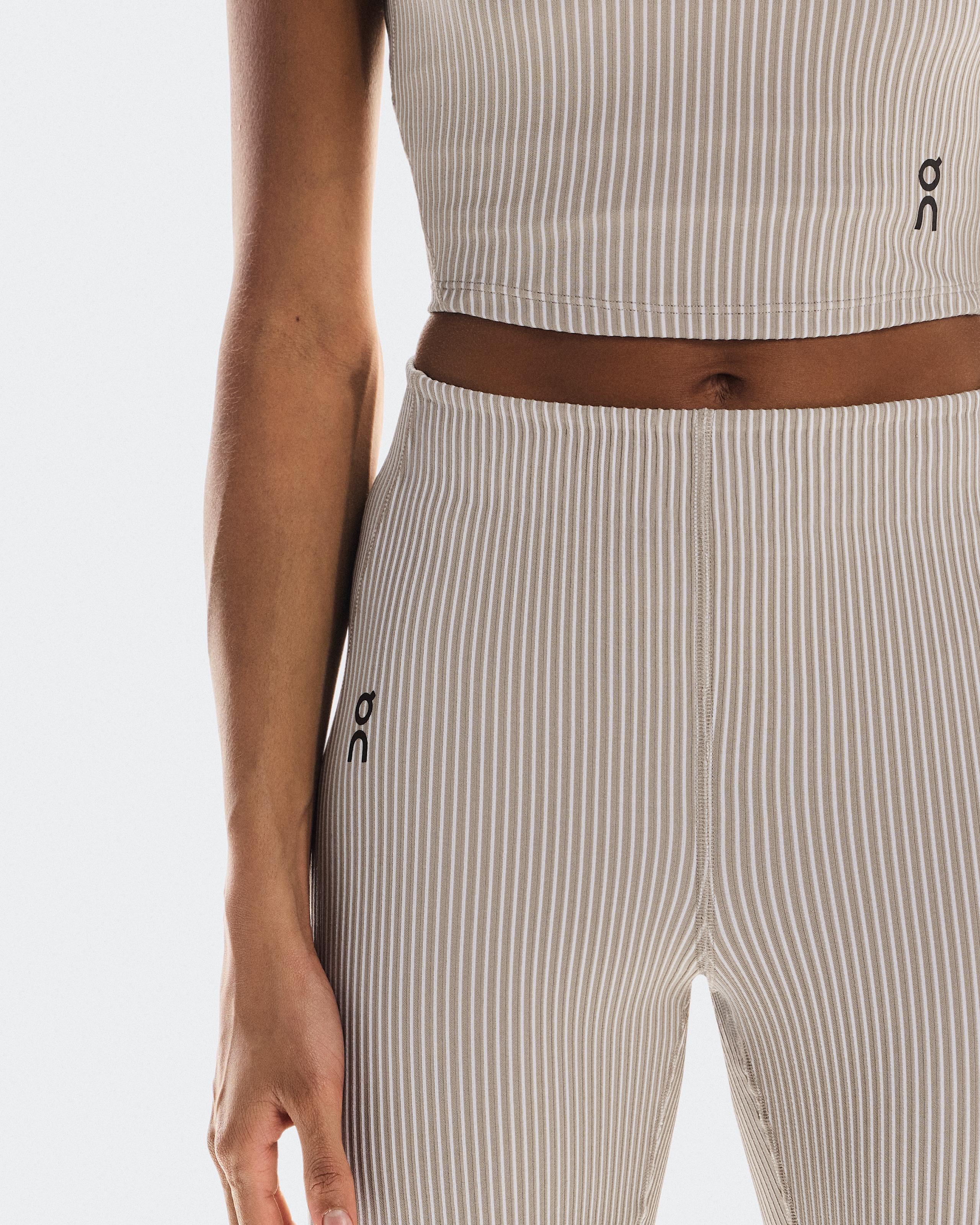 Брюки женские On All-Day Ribbed Pants (песочный/белый) — фото 4