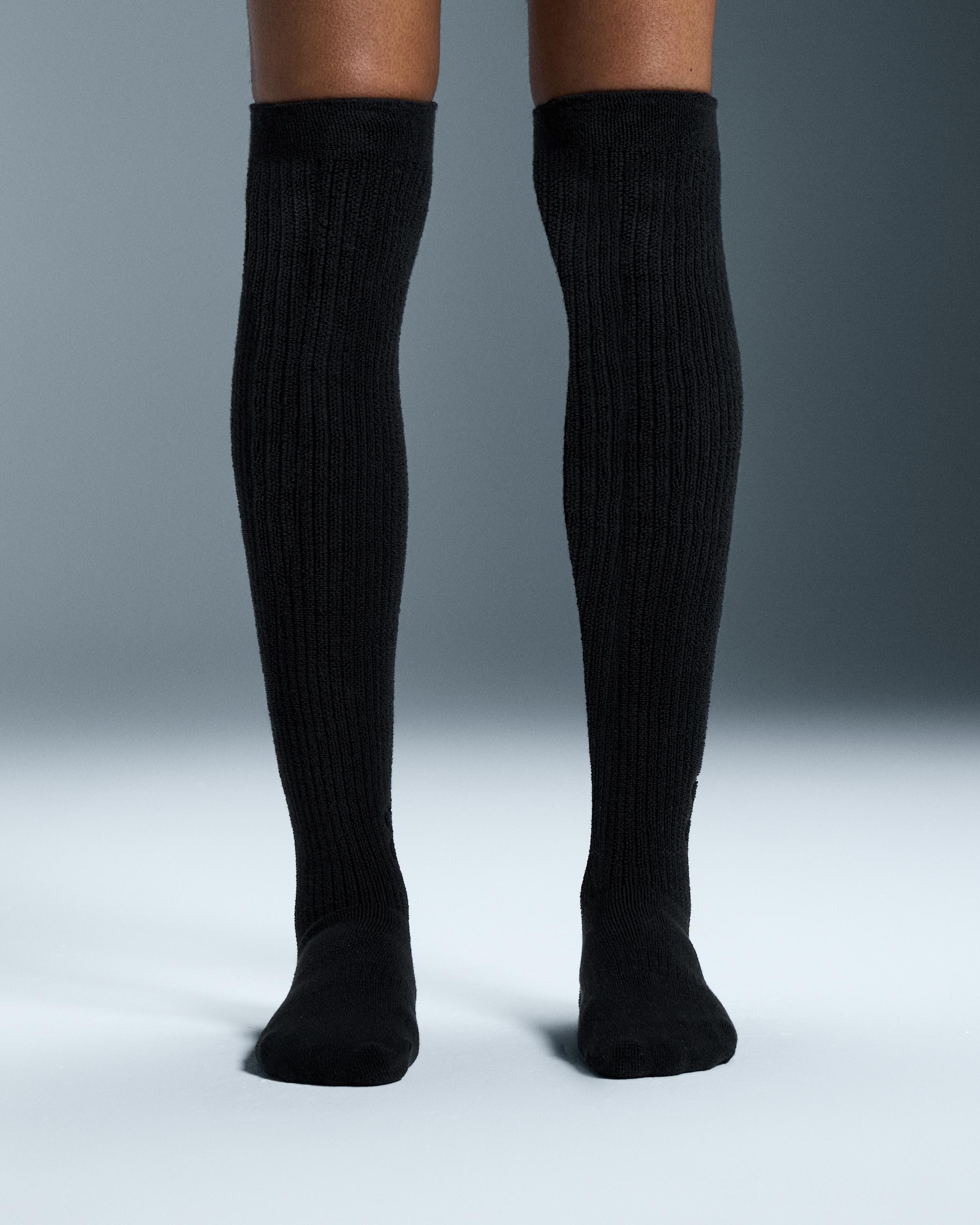 Terry Sock Knee High Black