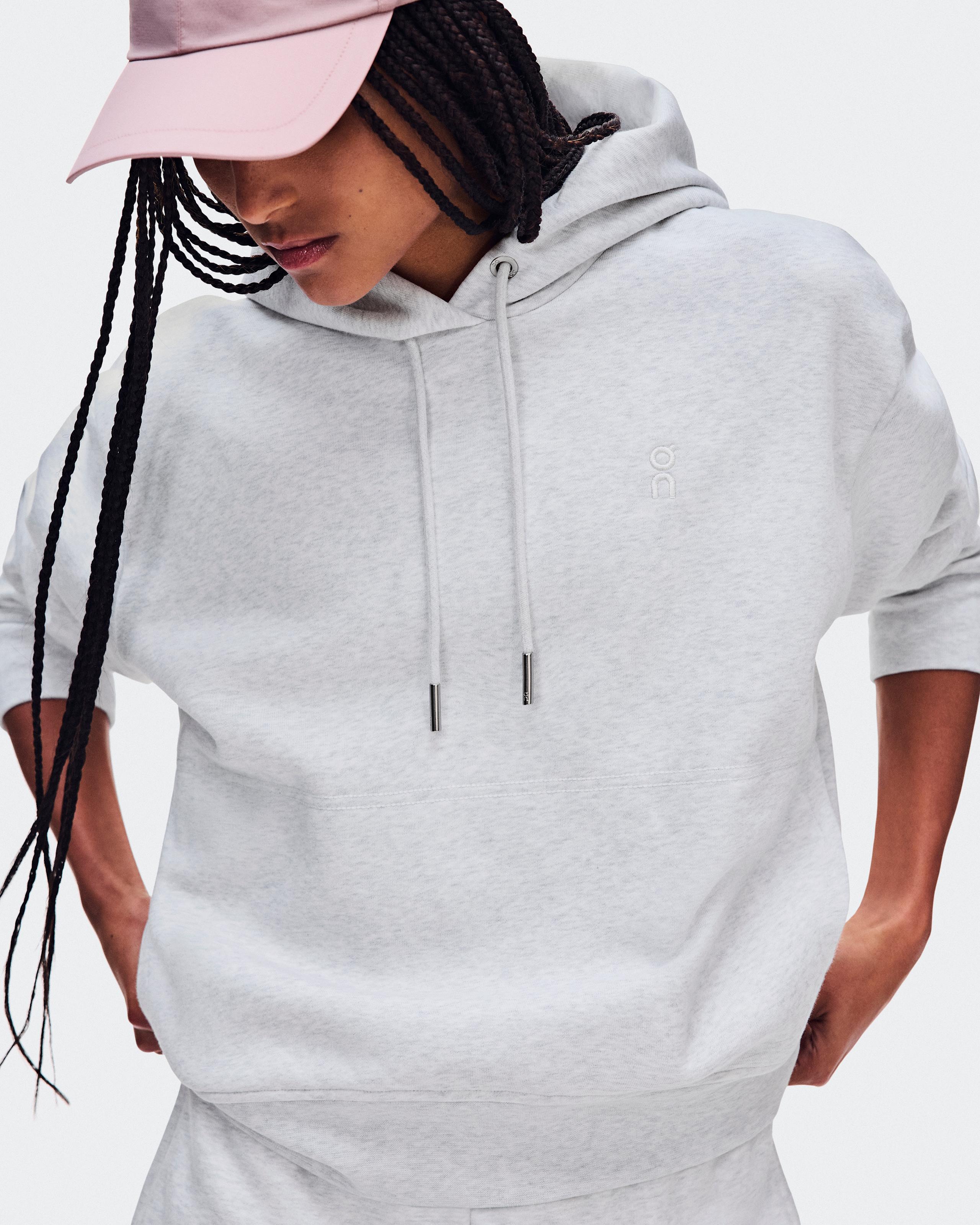 Женское худи On Club Collective Hoodie, серо-коричневый Crater — фото 2