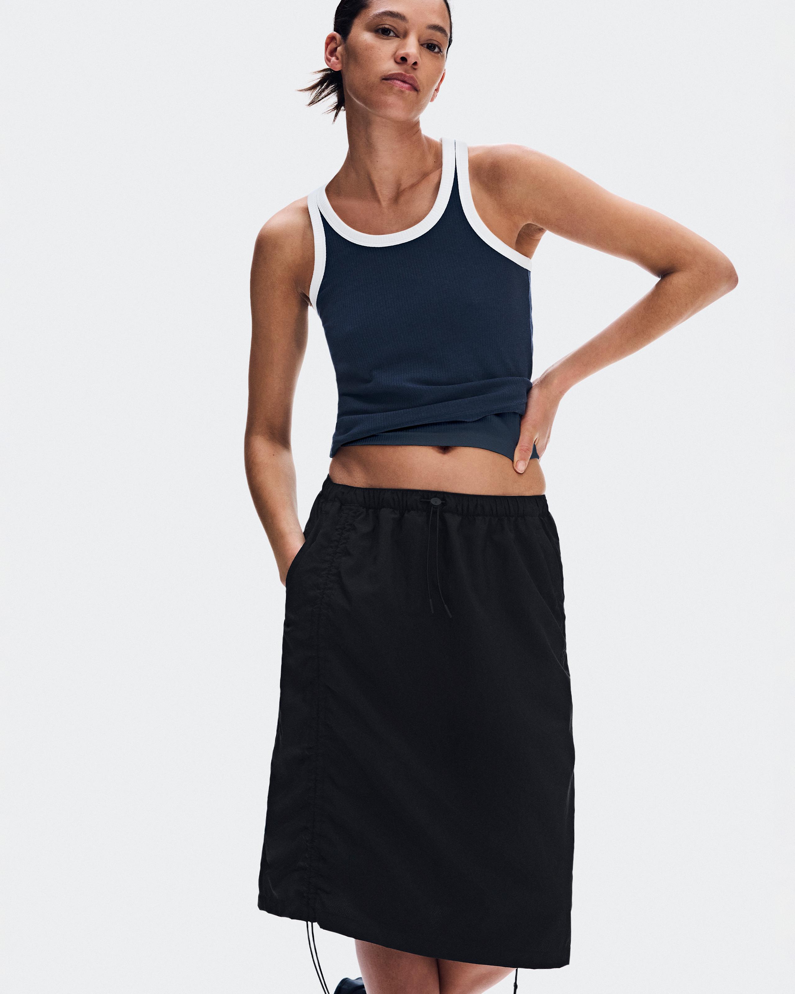 Юбка On Drawstring Midi Skirt, Black — фото 6
