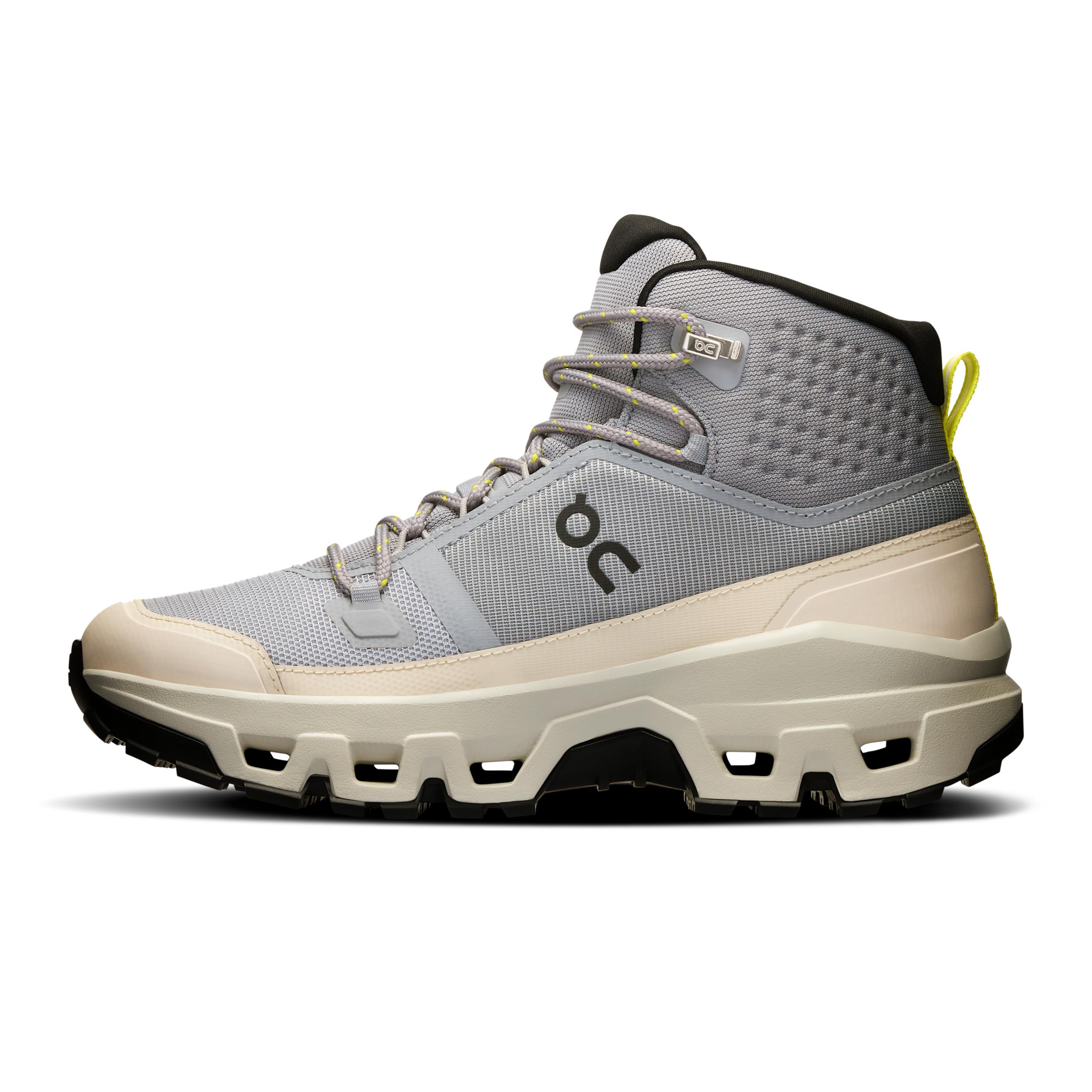 Кроссовки On Cloudrock Mid Waterproof женские, серо-стальные с ледяным — фото 4
