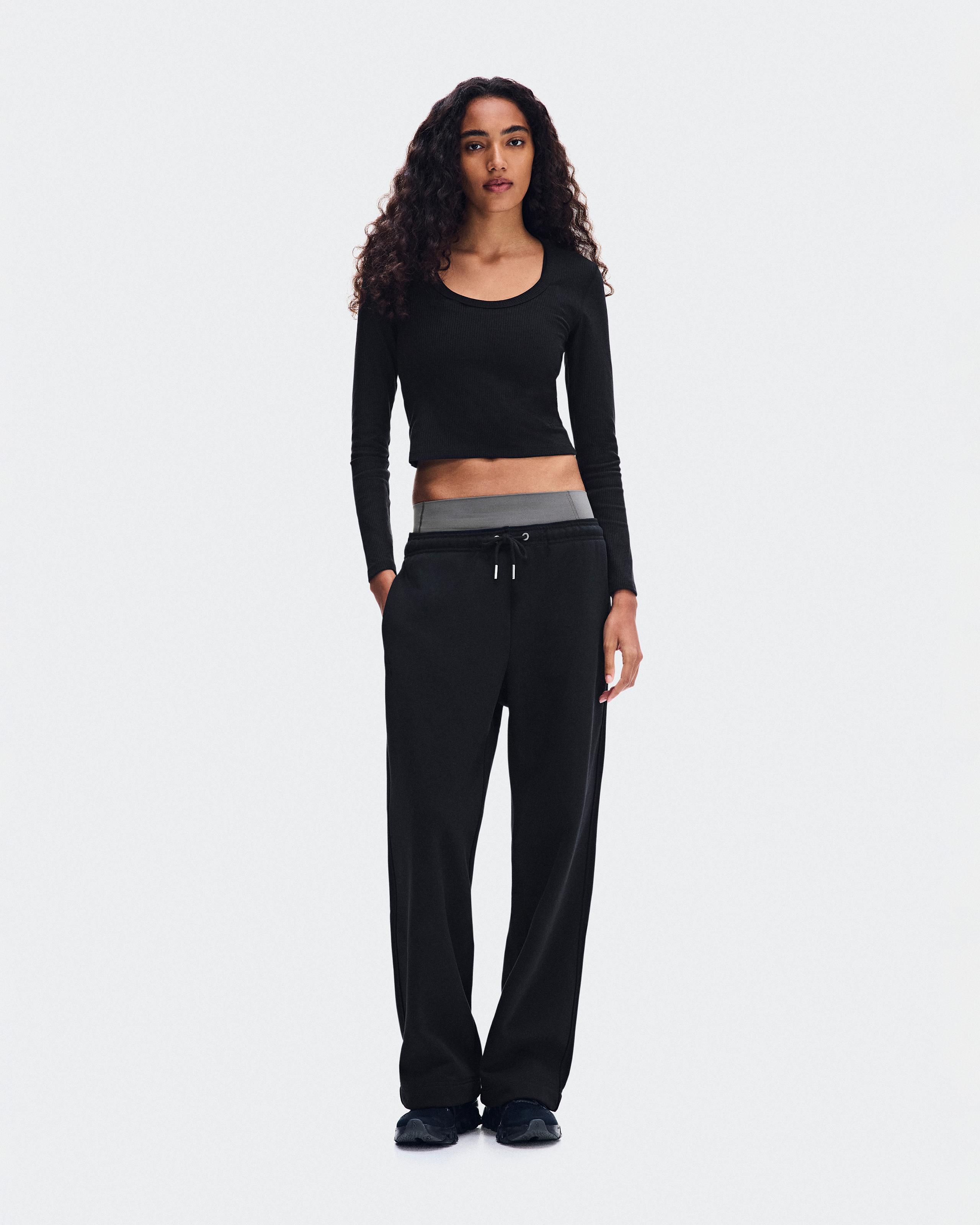 All-Day Ribbed Long-T Black