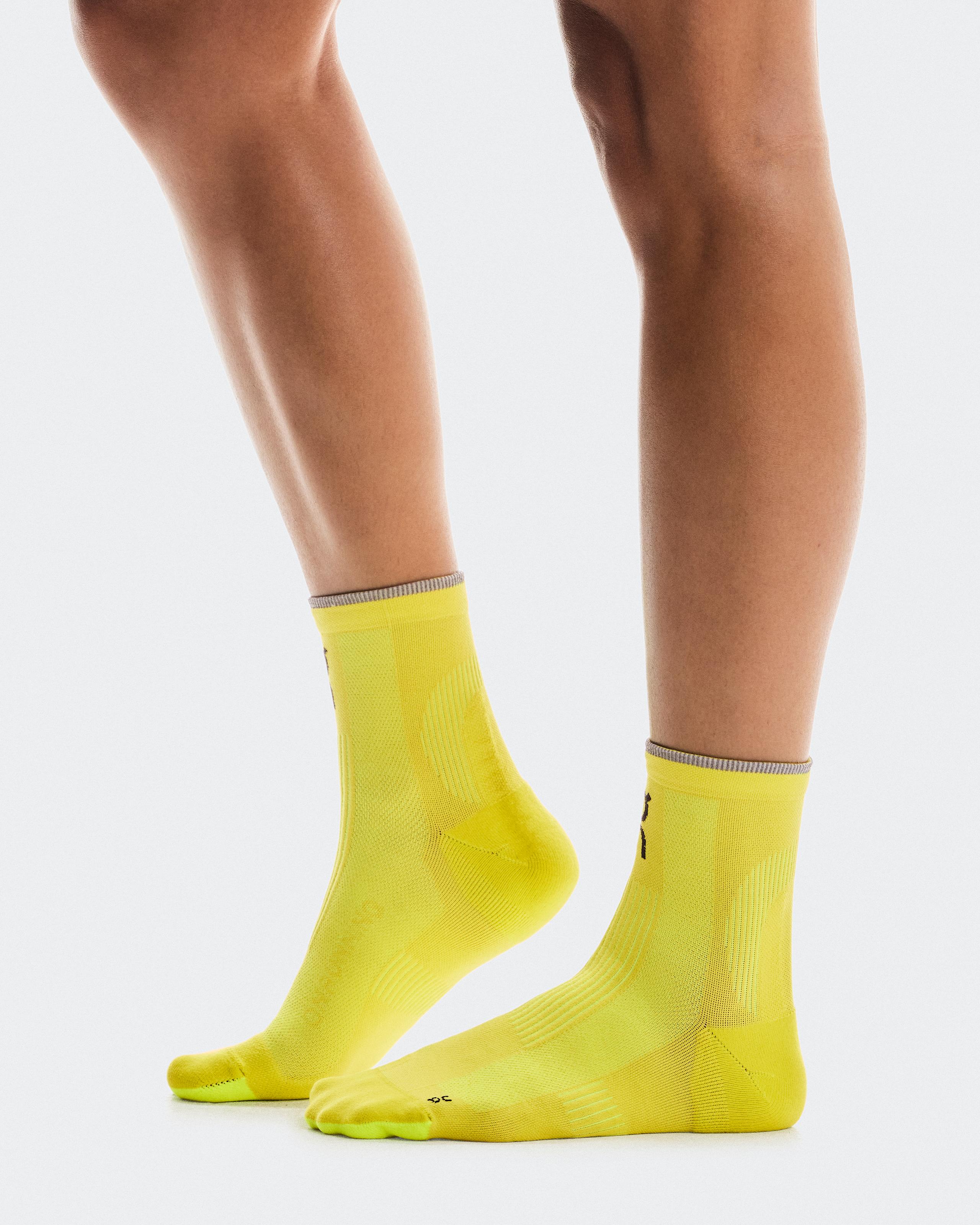 Носки On Elite Run Sock Mid, Lime — фото 2