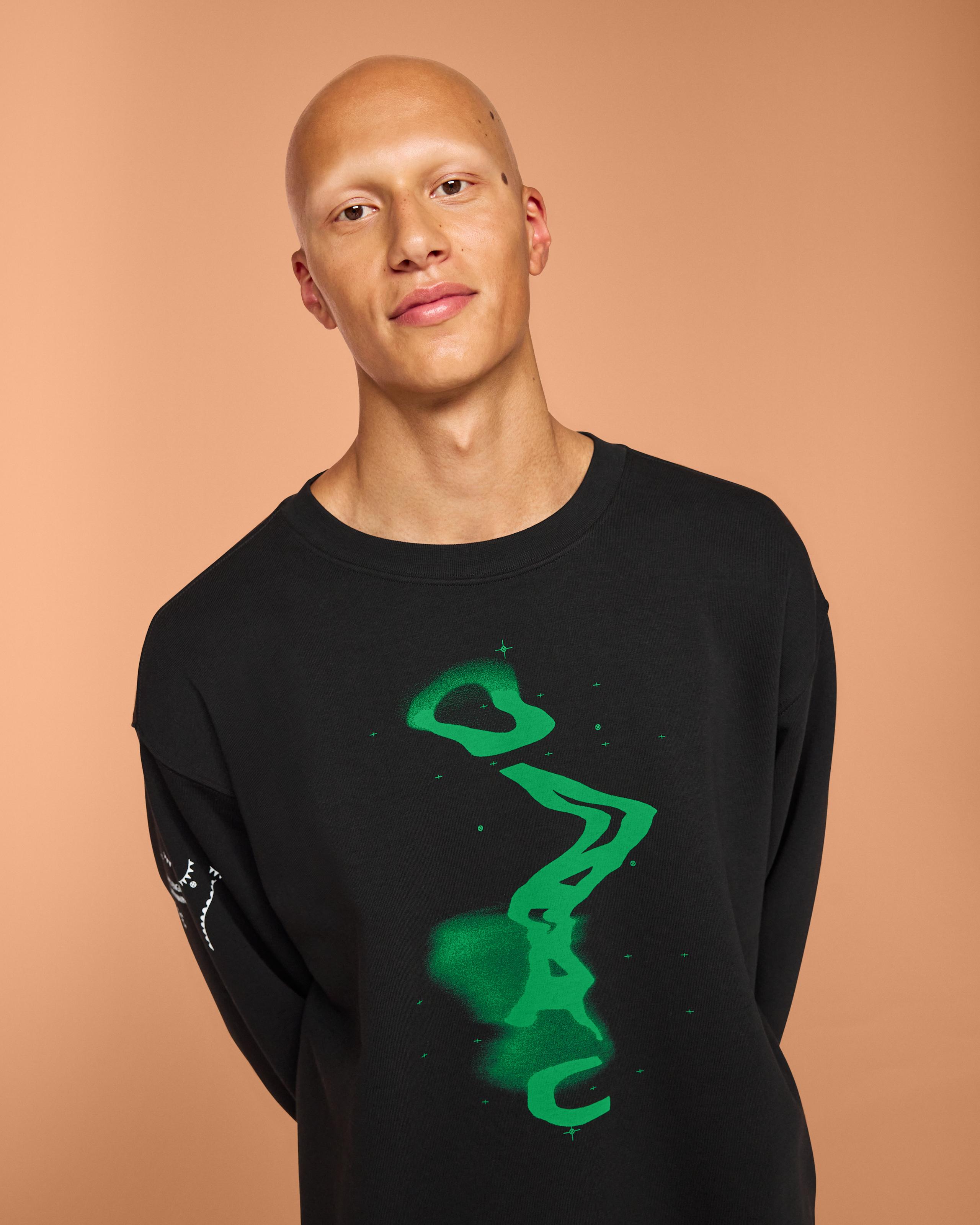 Мужской свитшот On Graphic Club Crew, Black / Mint — фото 2