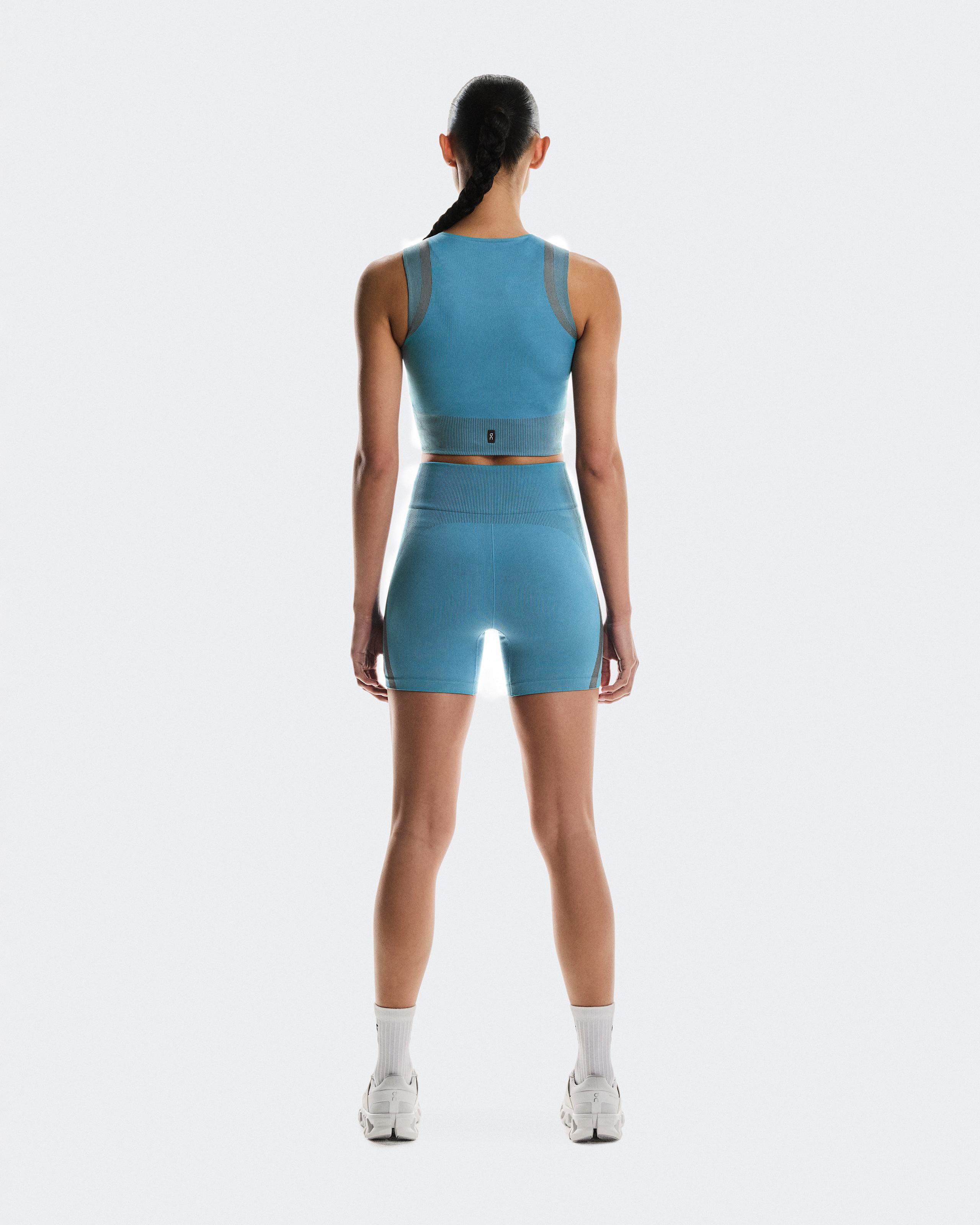Женские шорты On Studio Knit Shorts, Niagara / Rock — фото 3