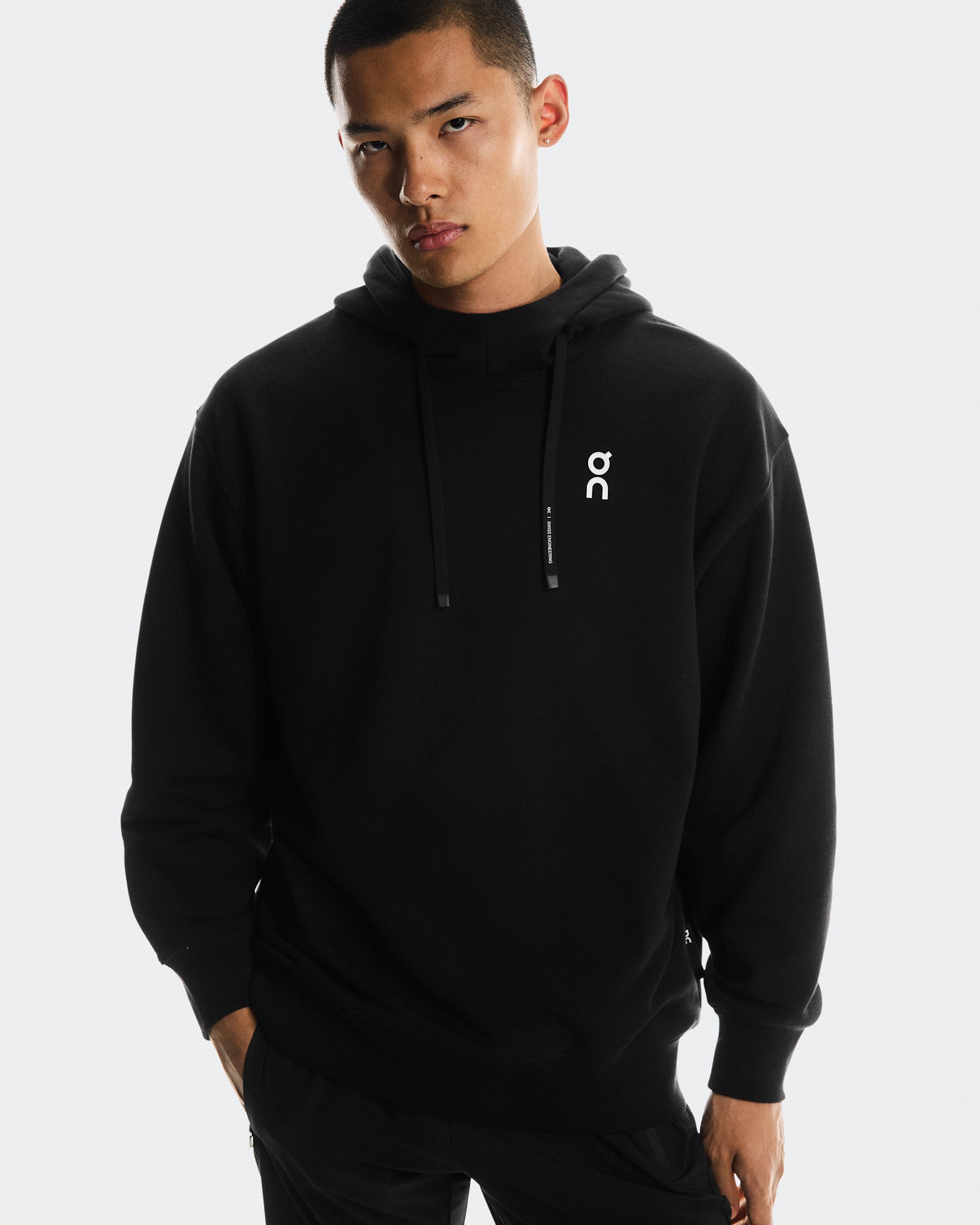 Мужское худи On Club Hoodie Graphic, Black / Olive — фото 3