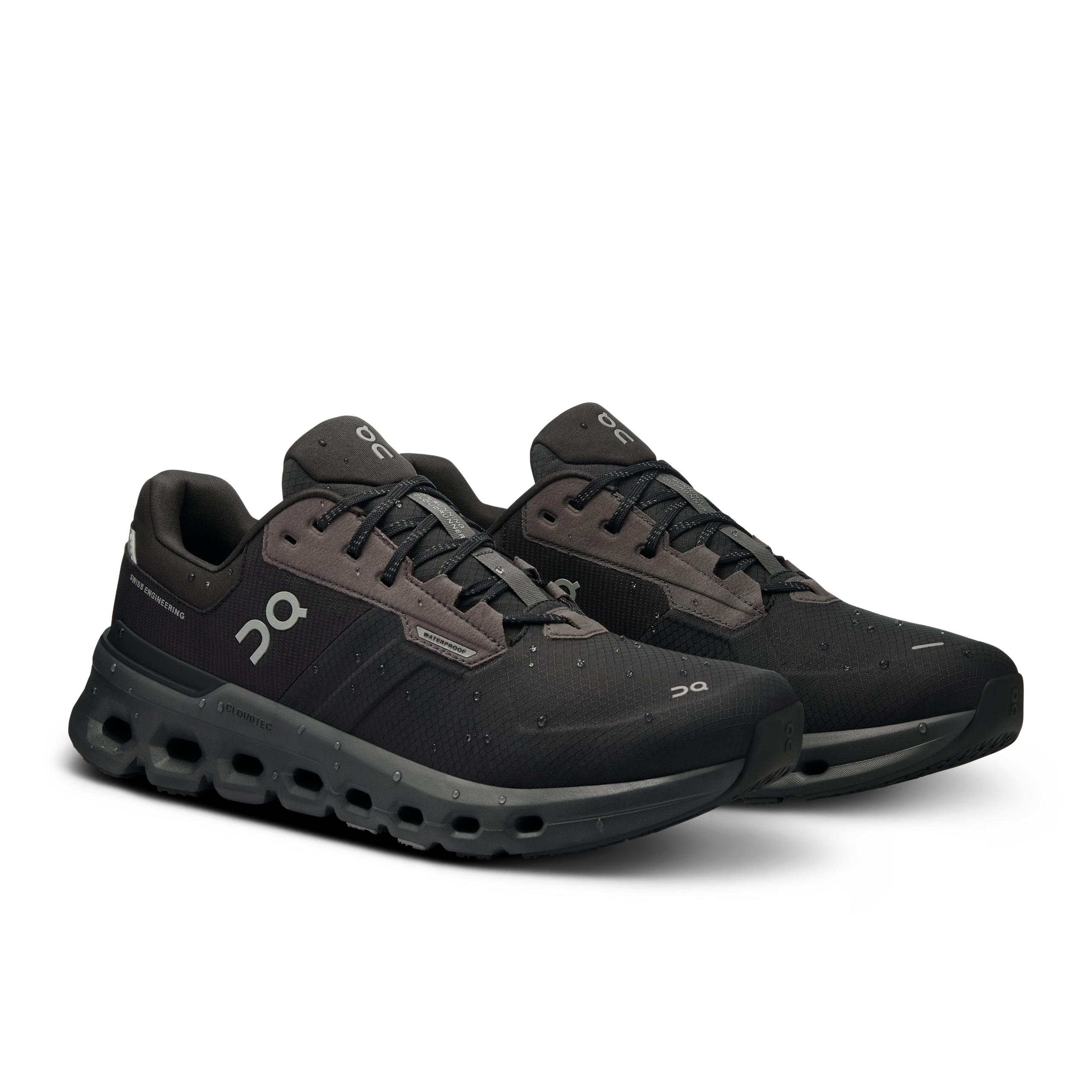 Кроссовки On Cloudrunner 2 Waterproof мужские, тёмно-серые с чёрным — фото 6
