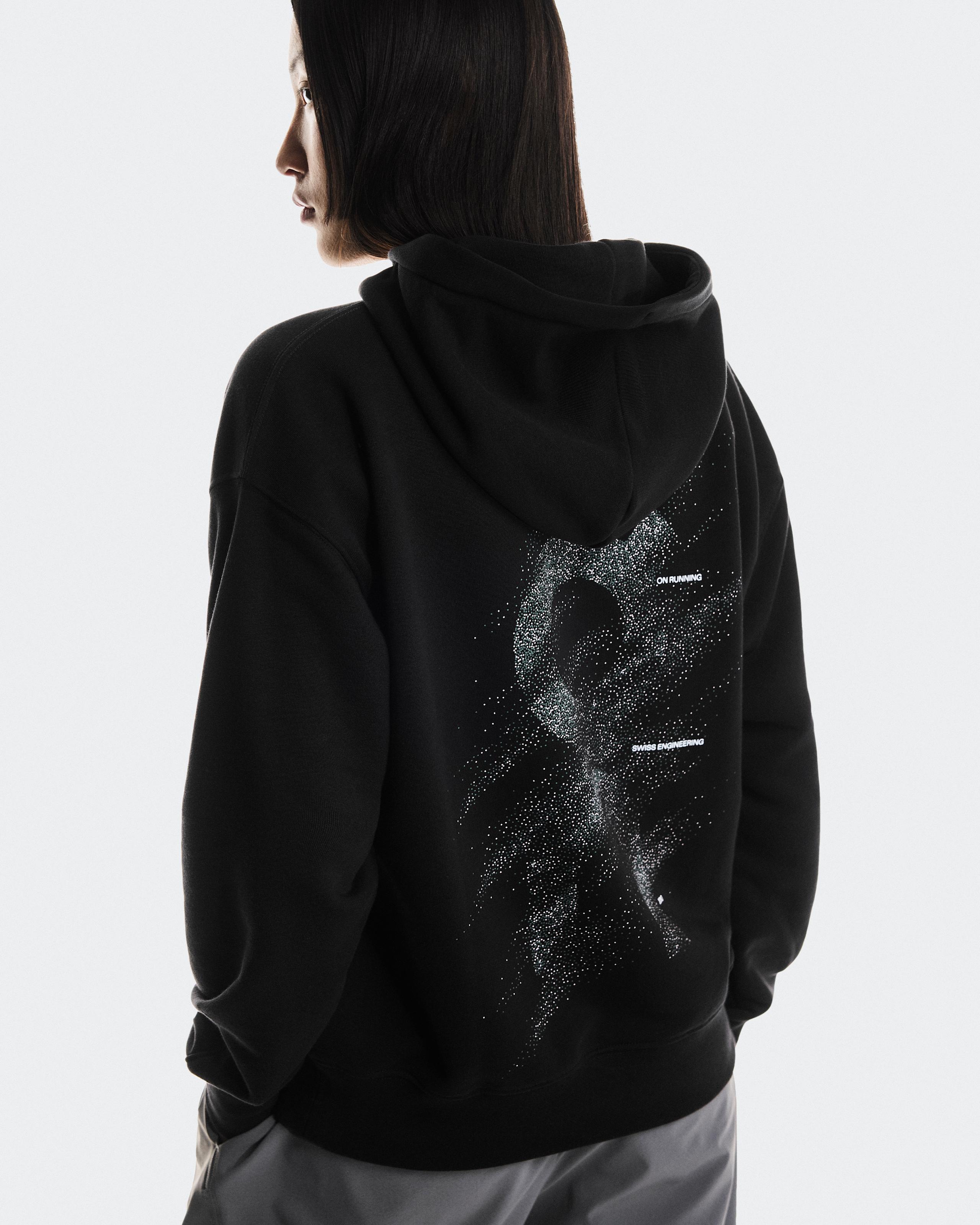 Женская худи On Club Hoodie Graphic, Black / Olive — фото 3