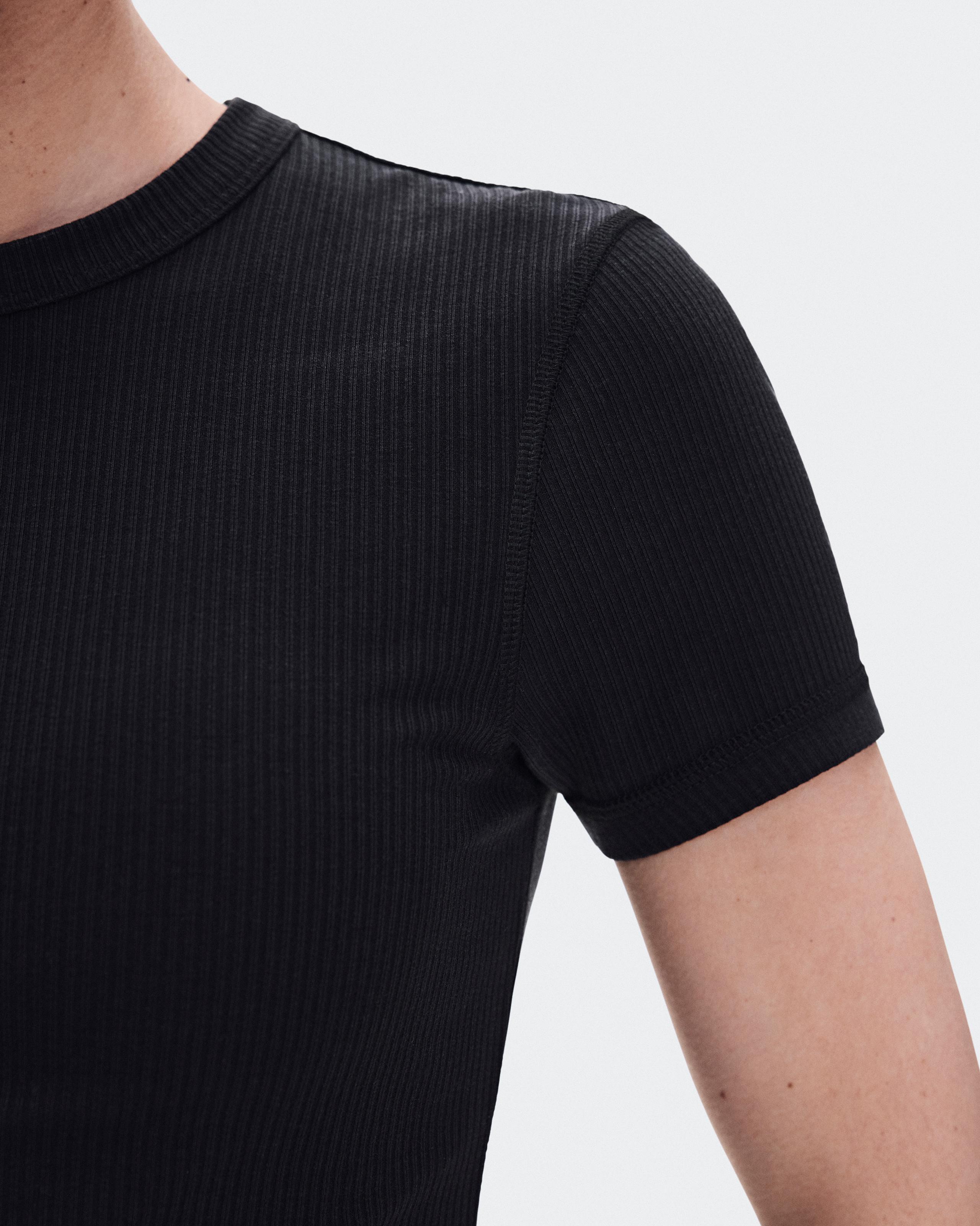 Женская футболка On All-Day Ribbed T-Shirt, Black — фото 5
