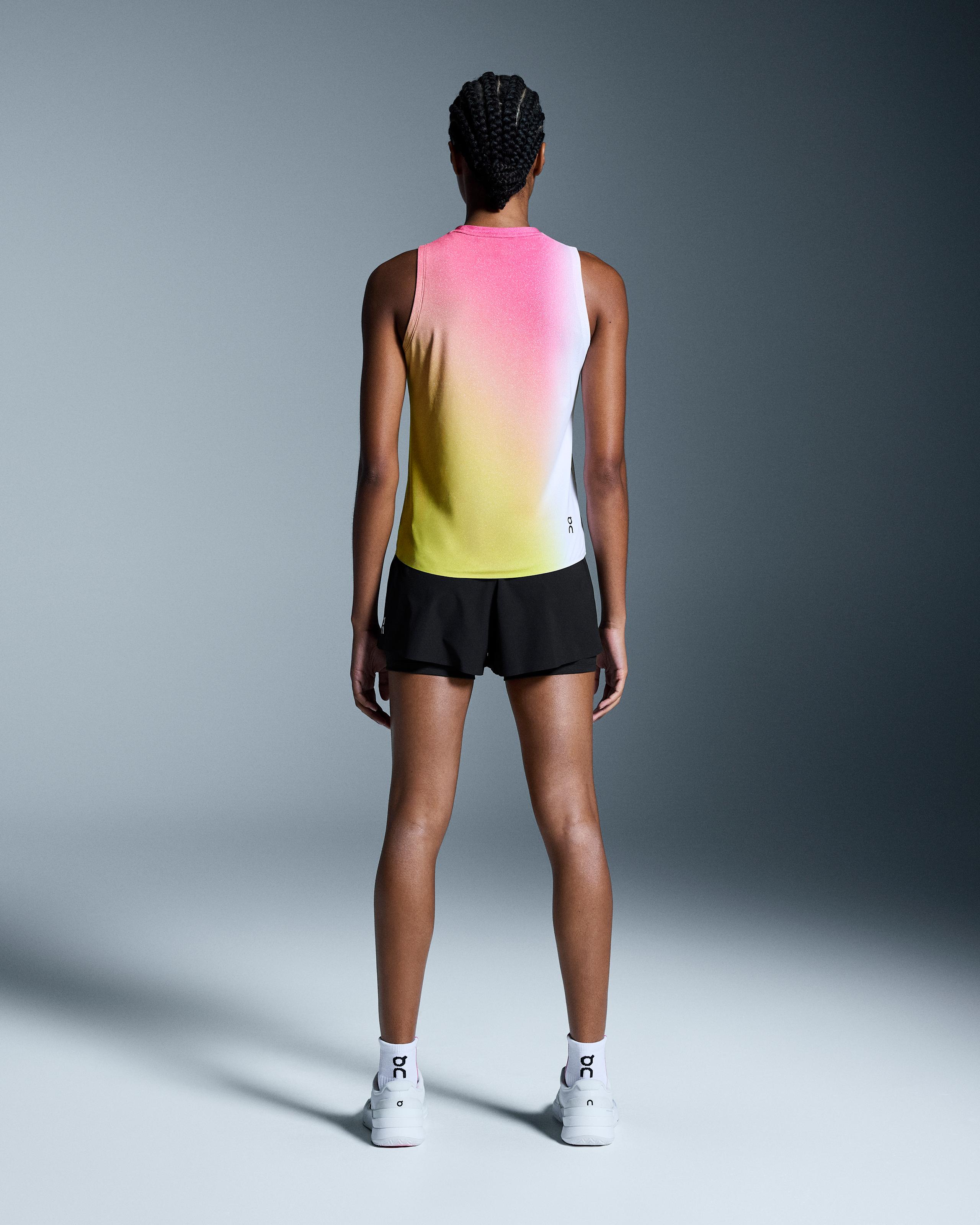 Женская майка On Court Tank, White / Lime — фото 2