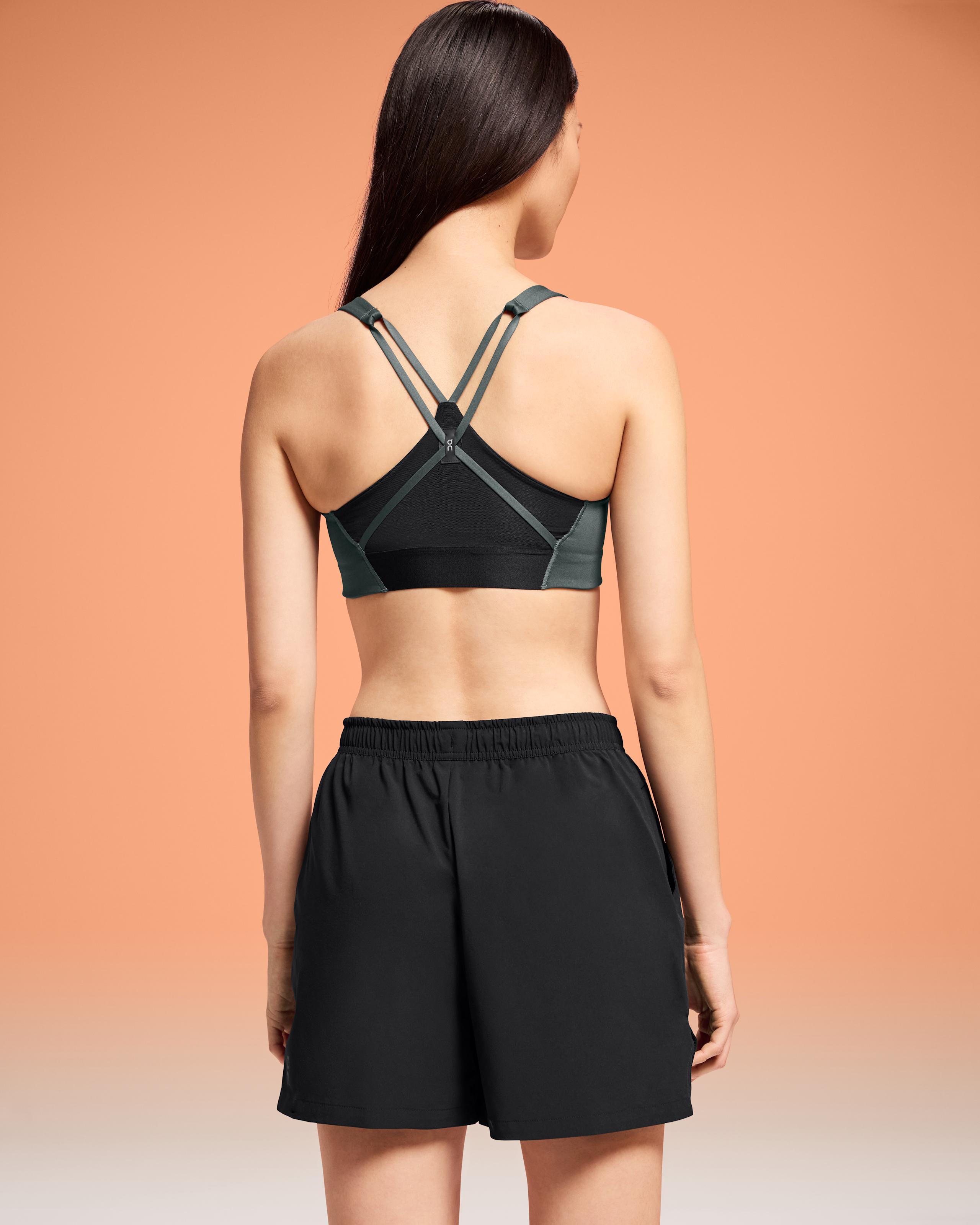 Спортивный бра On Active Bra, цвет свинцово-серый с чёрным (Lead / Black) — фото 3