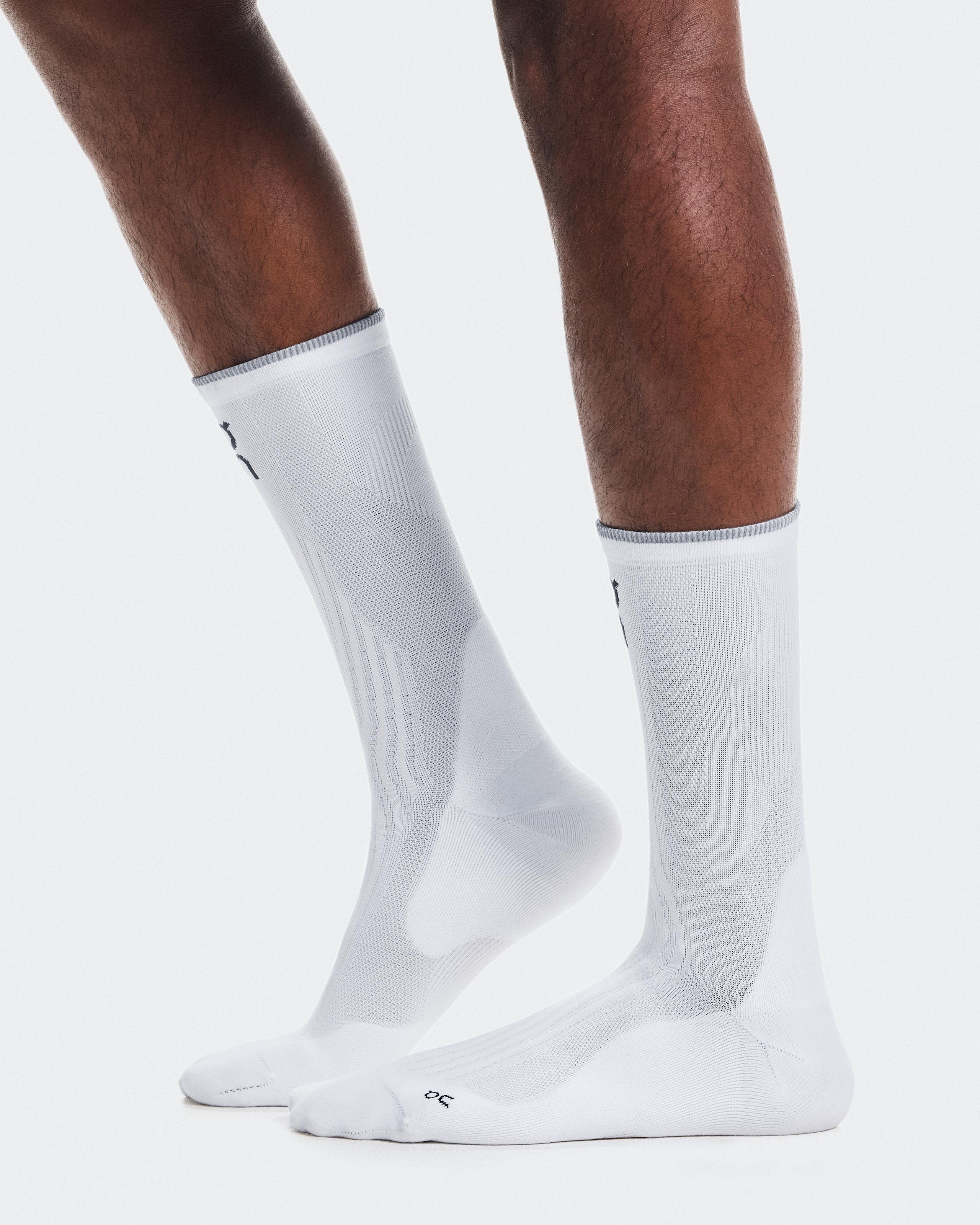 Носки Elite Run Sock High Hyper, белые — фото 2