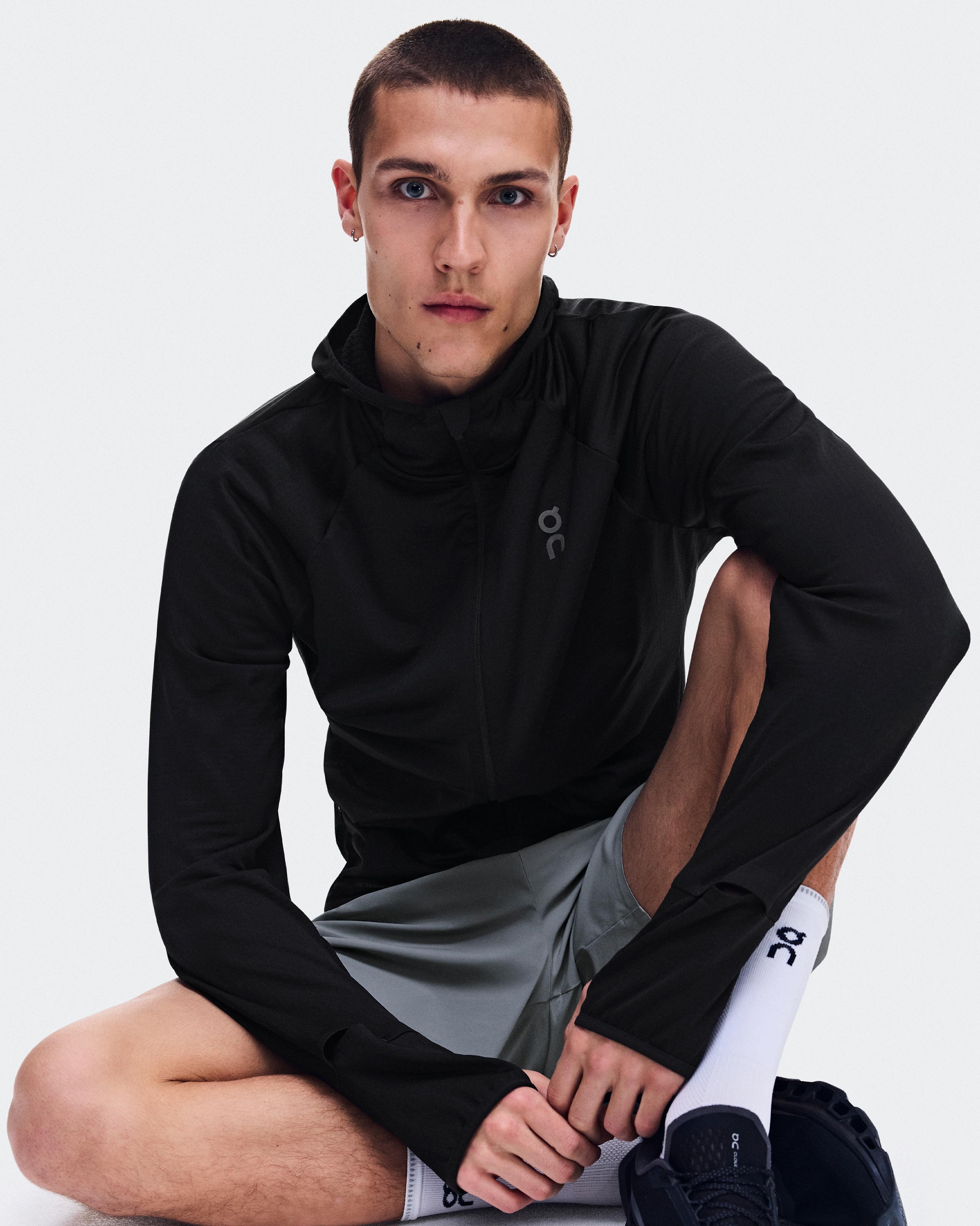 Мужское беговое худи On Climate Zip Hoodie, Black — фото 2