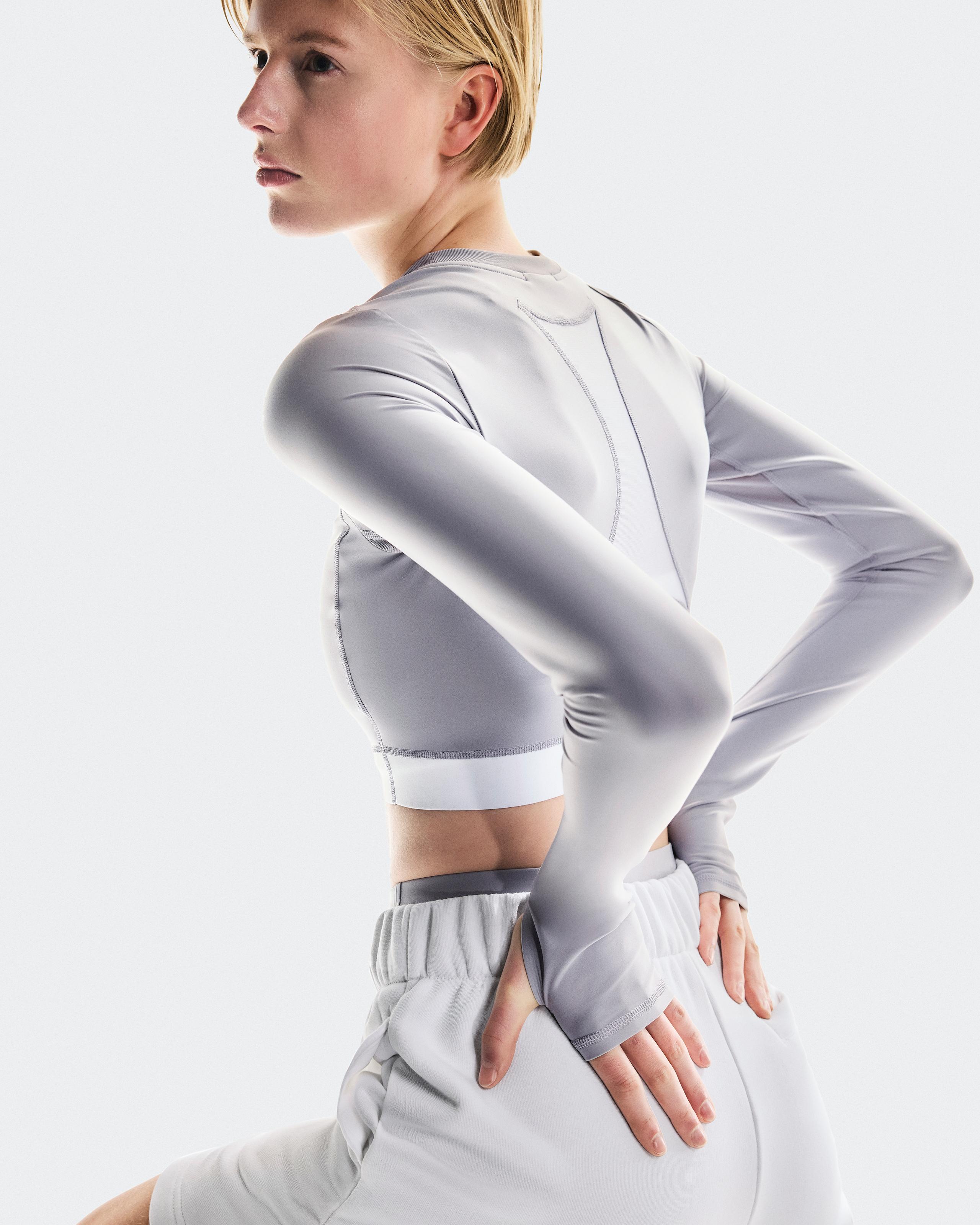 Женский лонгслив On Train Long Sleeve Crop, Lilac — фото 6