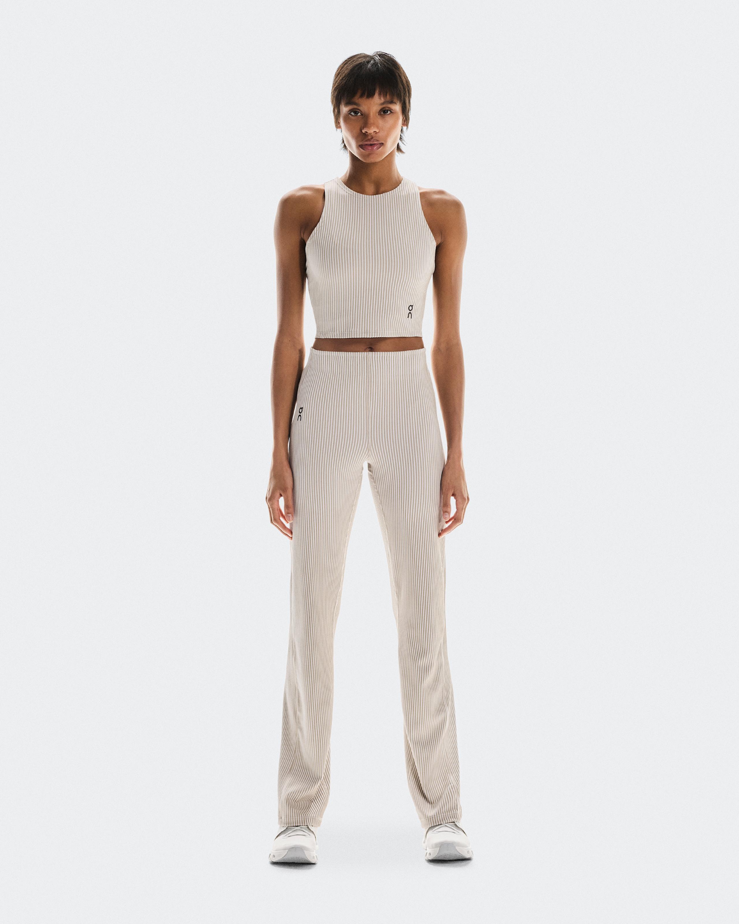 All-Day Ribbed Pants Desert | White