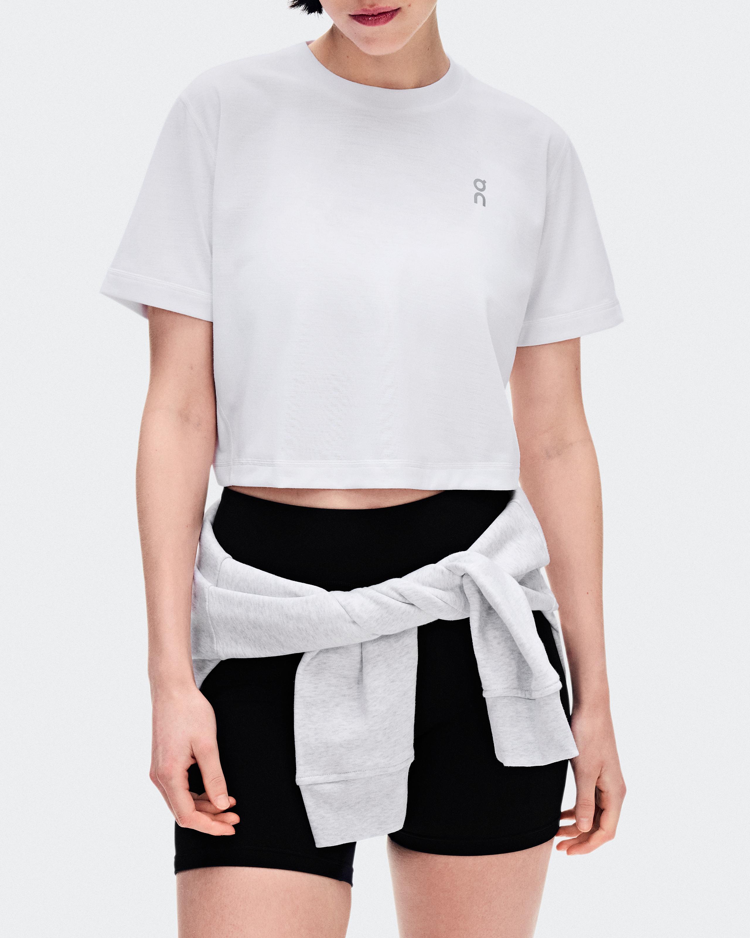 Женская укороченная футболка Train-T Crop, цвет белый (White) — фото 4