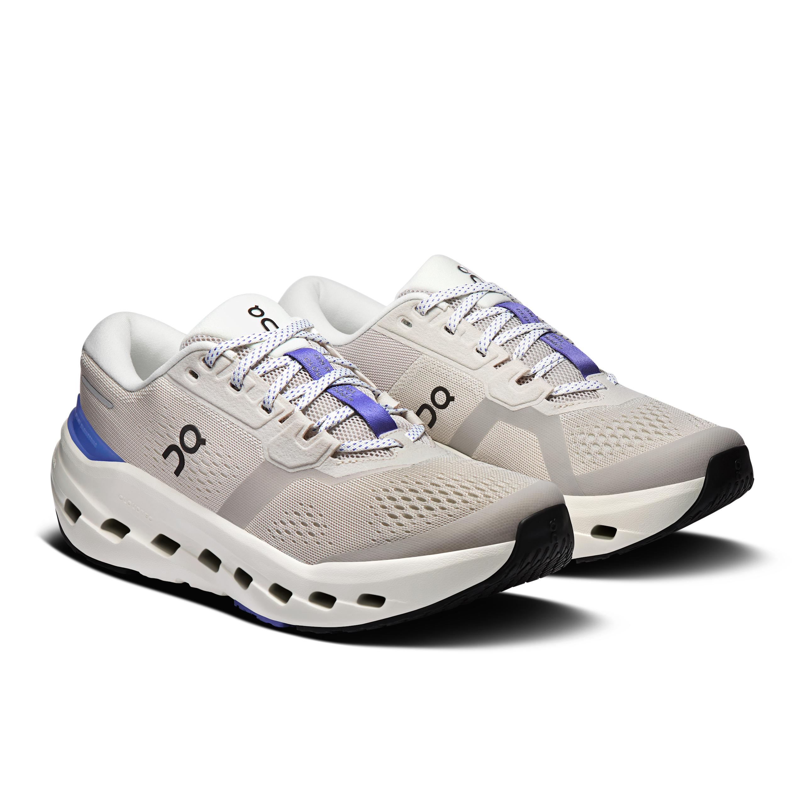 Кроссовки On Cloudrunner 3 женские, жемчужно-белые с синим — фото 6