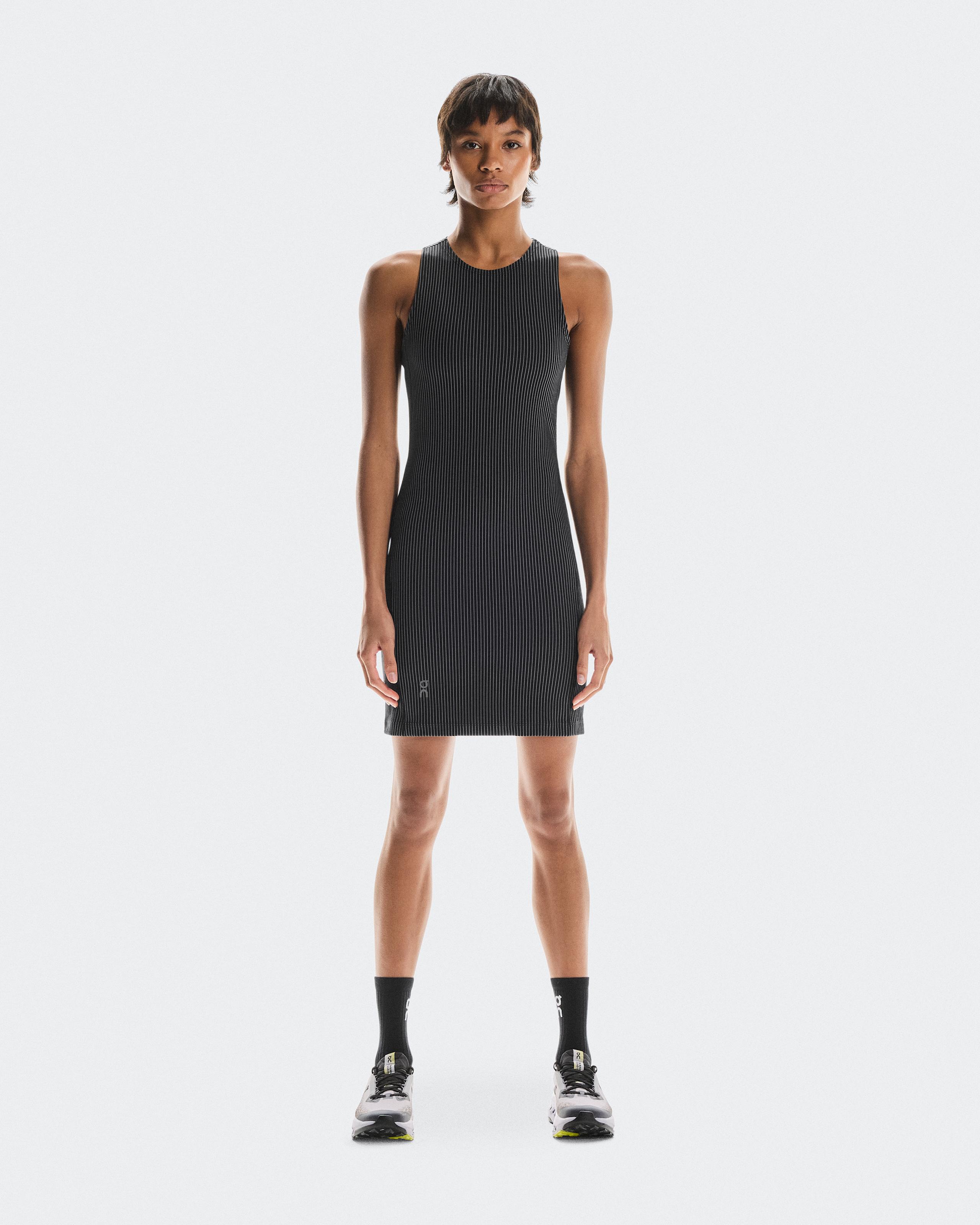All-Day Ribbed Dress Black | Rock
