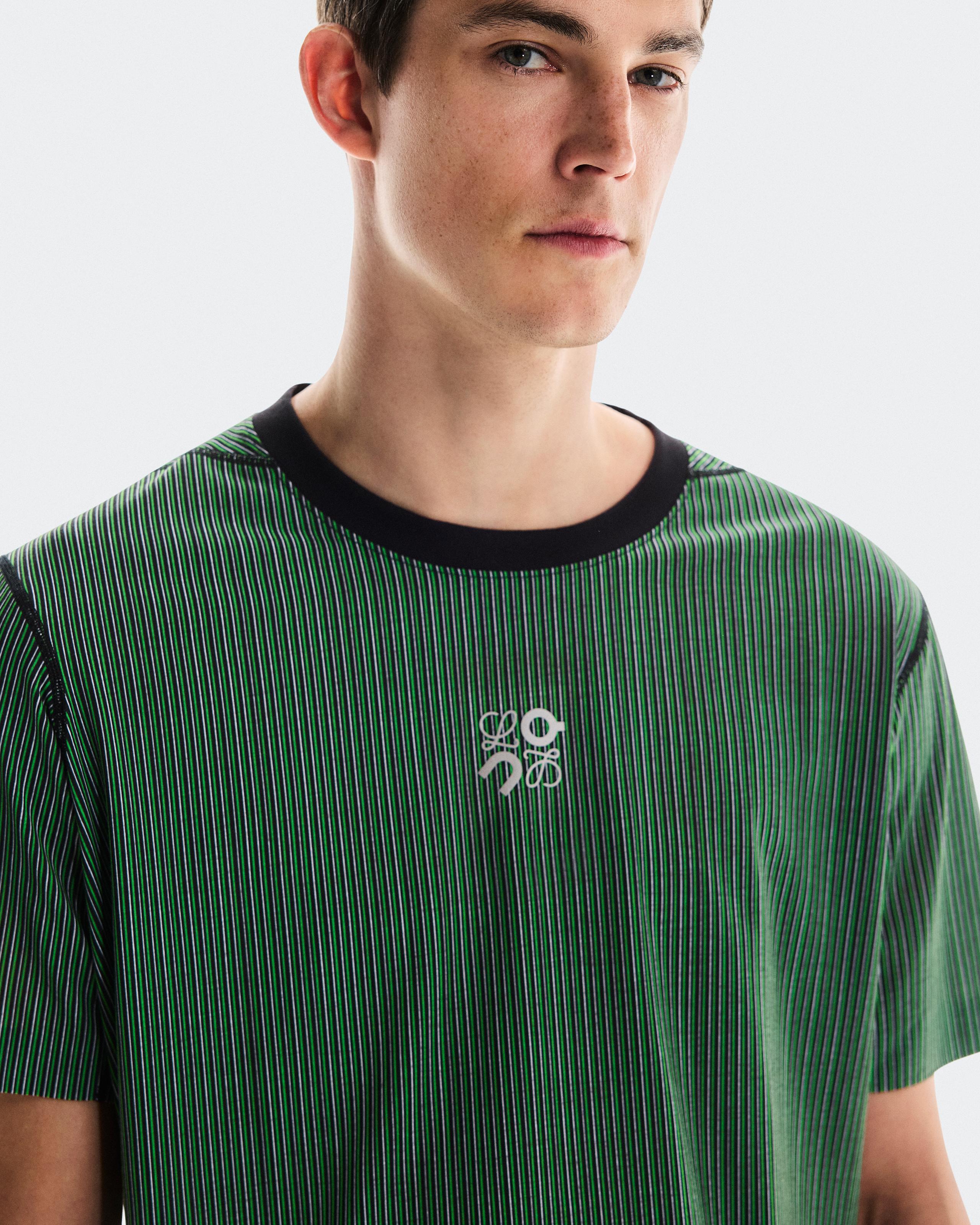 Футболка унисекс On Active T-Shirt LOEWE, цвет зелёный с чёрным (Green / Black) — фото 6