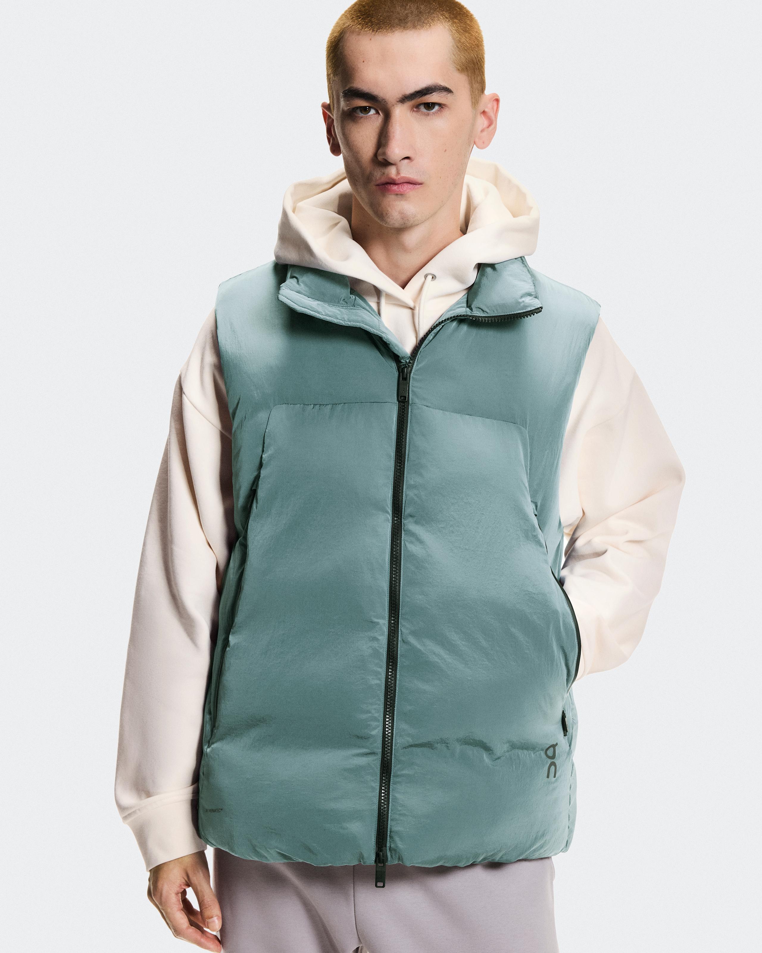 Мужской утеплённый жилет All-Day Puffer Vest, сине-зелёный (Tide) — фото 3