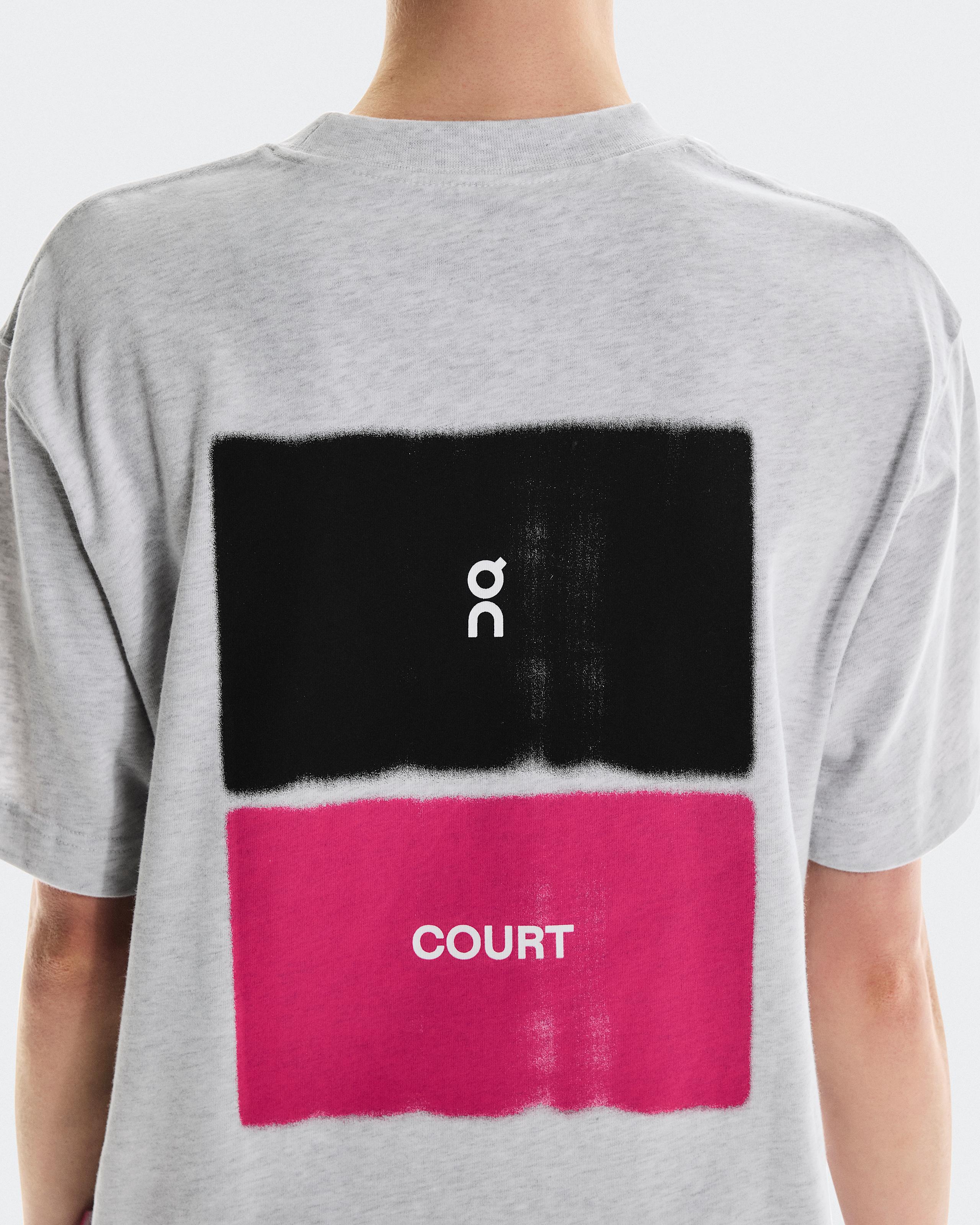 Женская футболка On Club-T Court, Heather Gray / Pink — фото 4