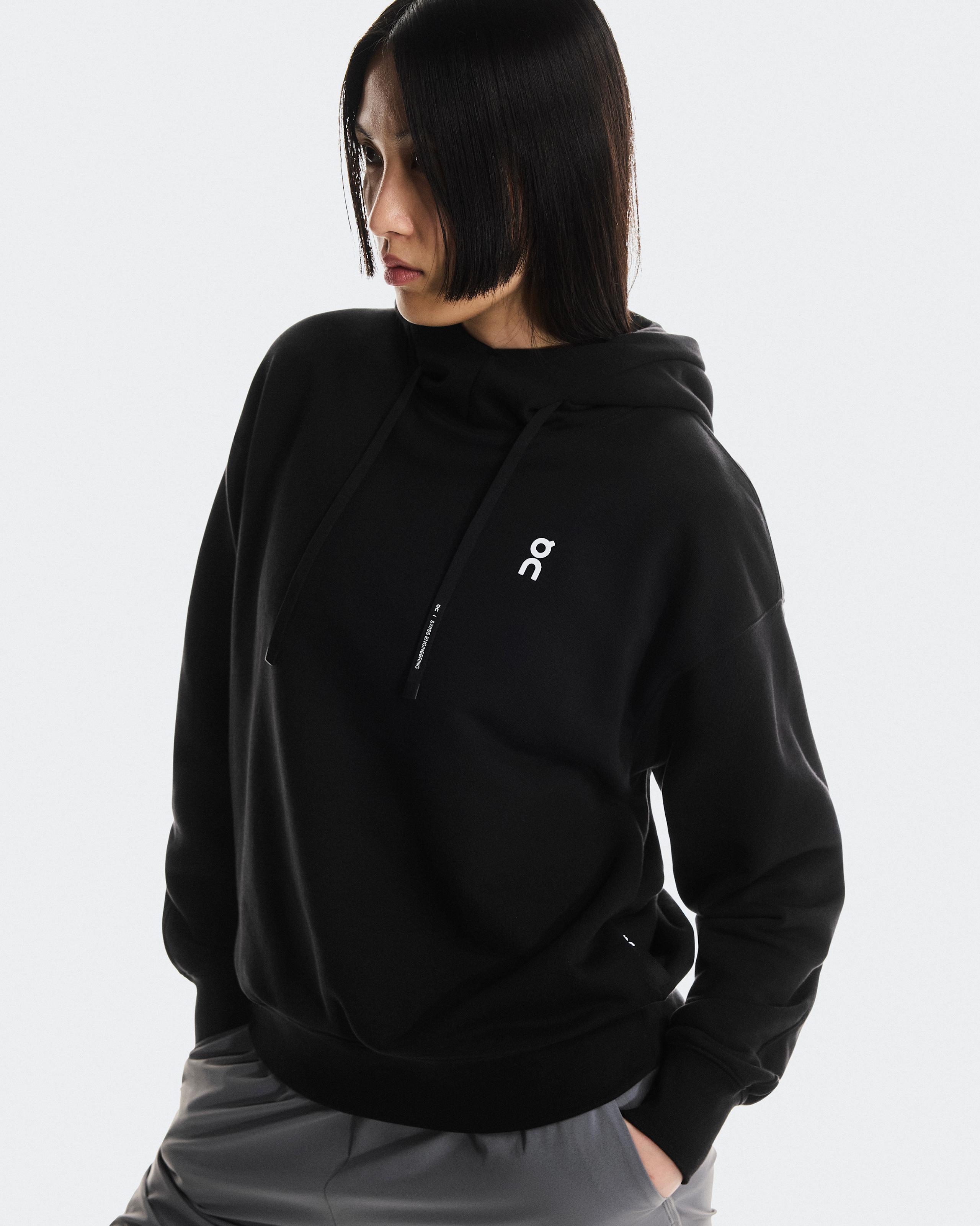 Женская худи On Club Hoodie Graphic, Black / Olive — фото 2