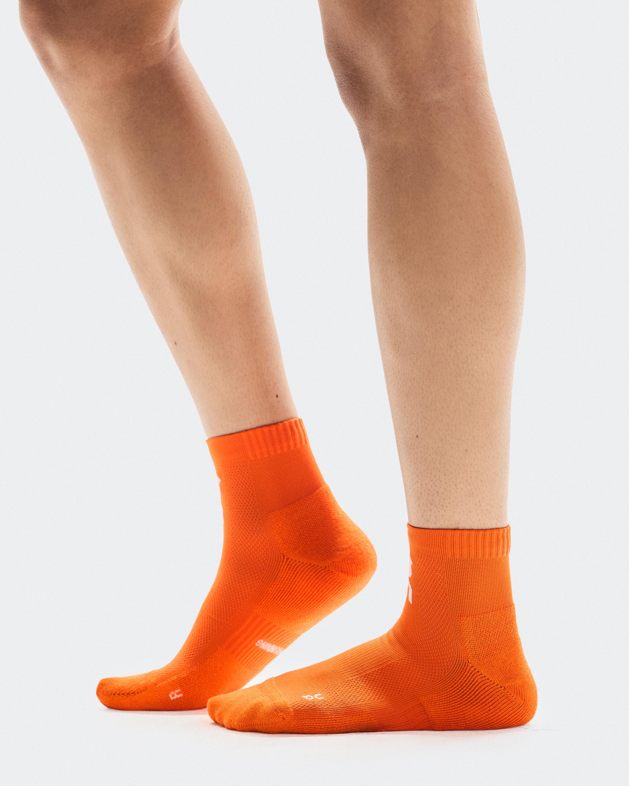 Носки Core Run Sock Mid 2P, огненно-оранжевый/розовый — фото 2