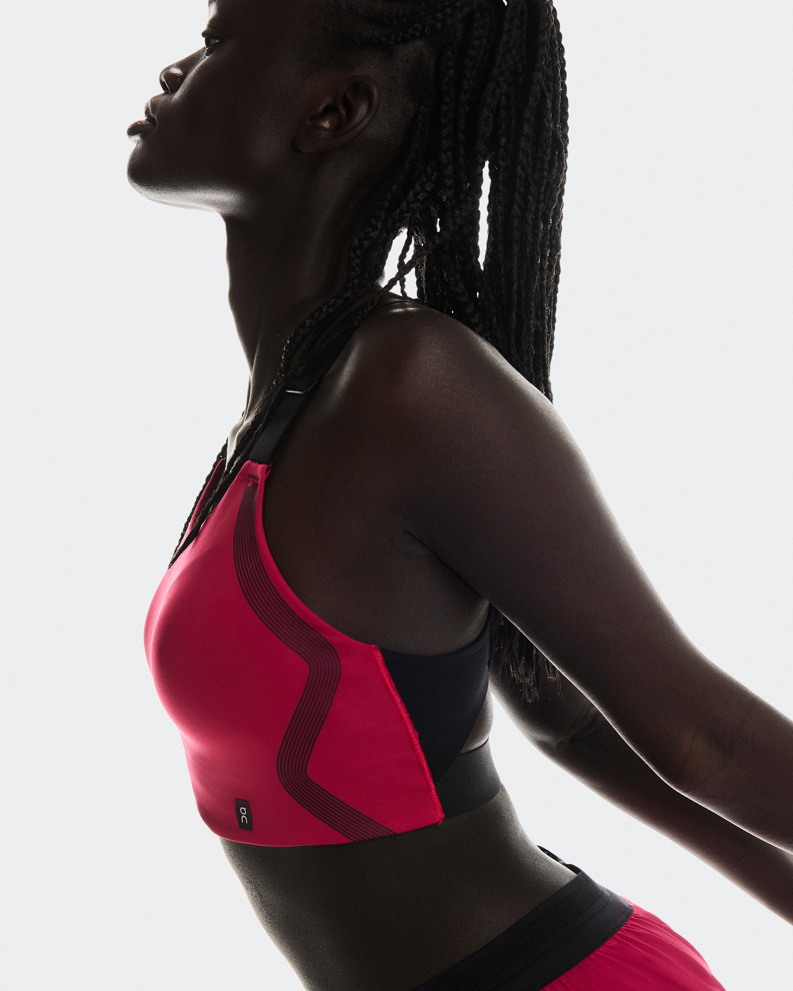 Женский топ-бра On Performance Flex Bra, Grenadine / Black — фото 5