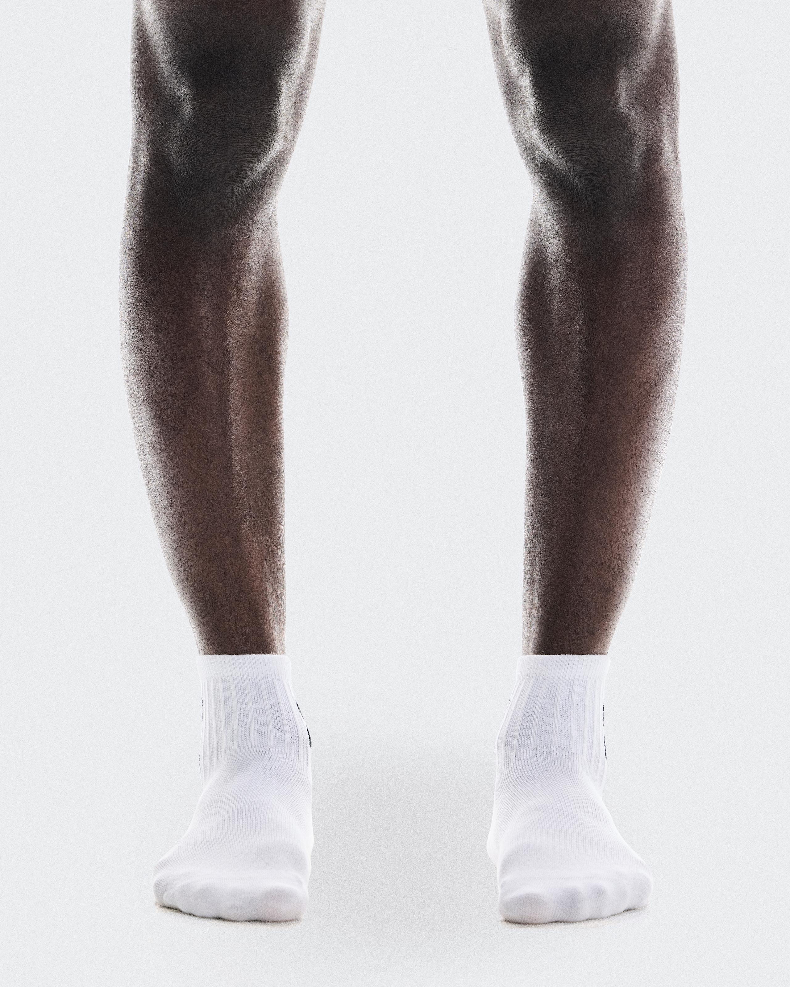 Logo Sock Mid 3P White