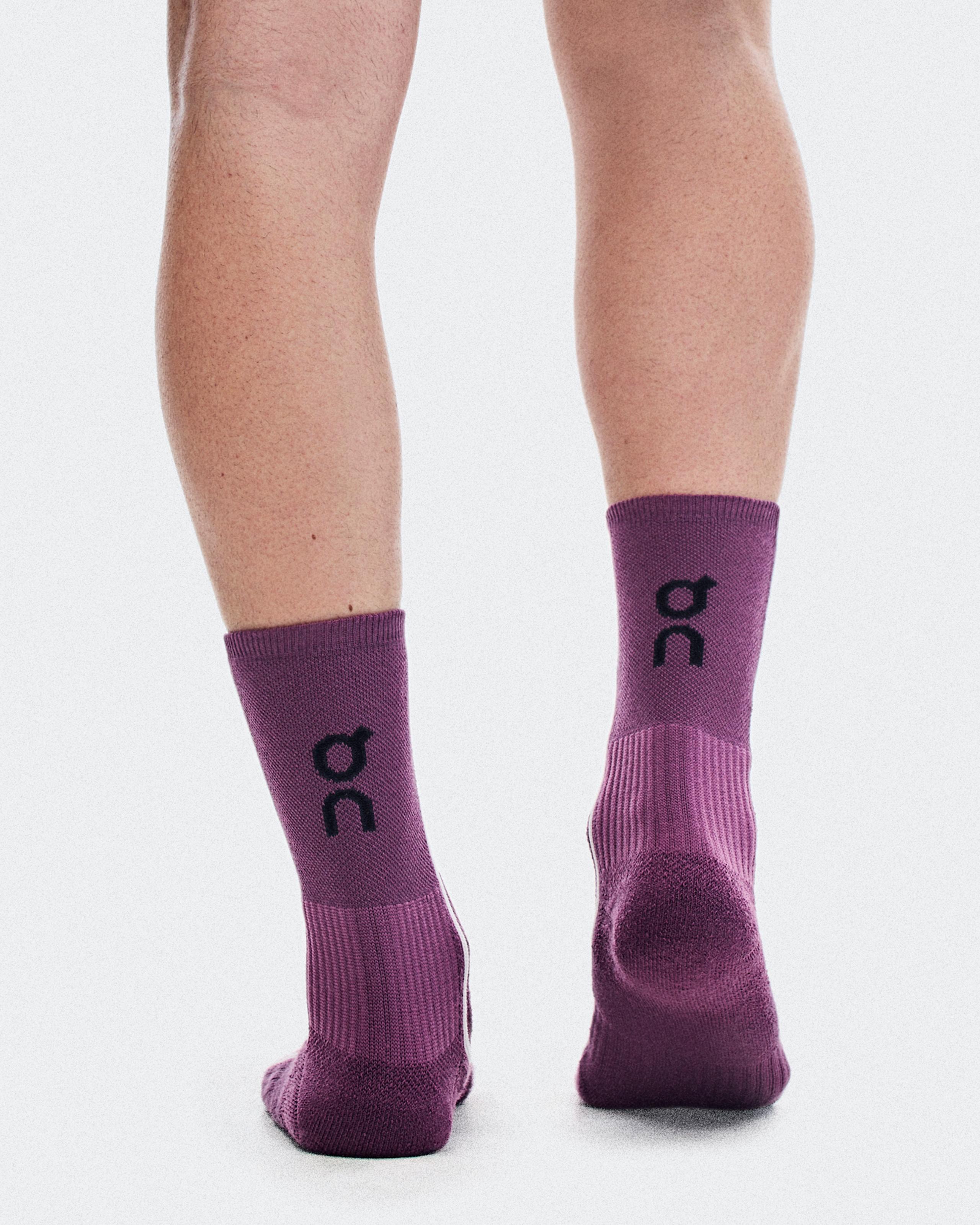 Теннисные носки On Court Sock High, Cassis / White — фото 3