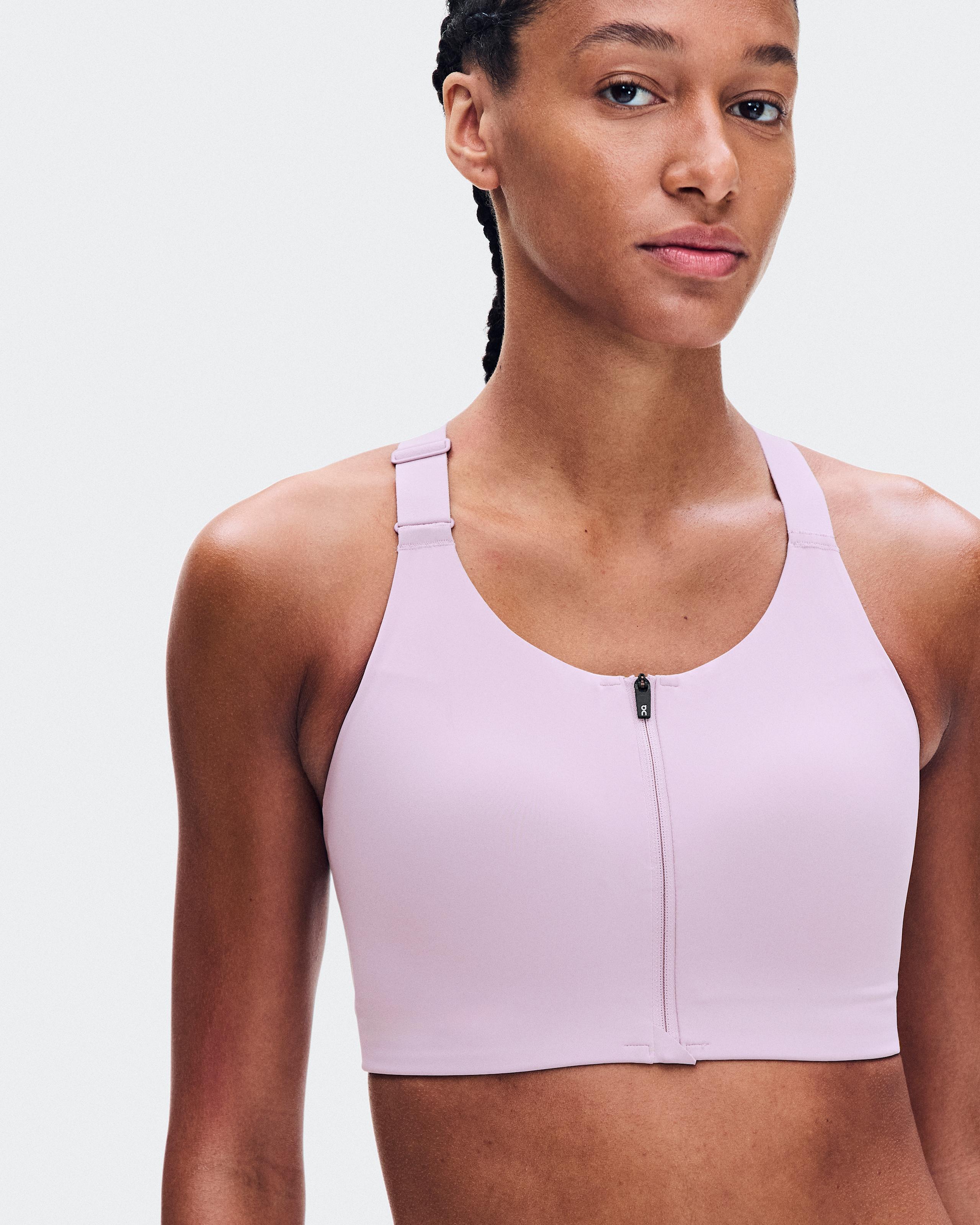 Спортивный топ-бра On Endurance Bra Zip, лиловый (Foxglove) — фото 2