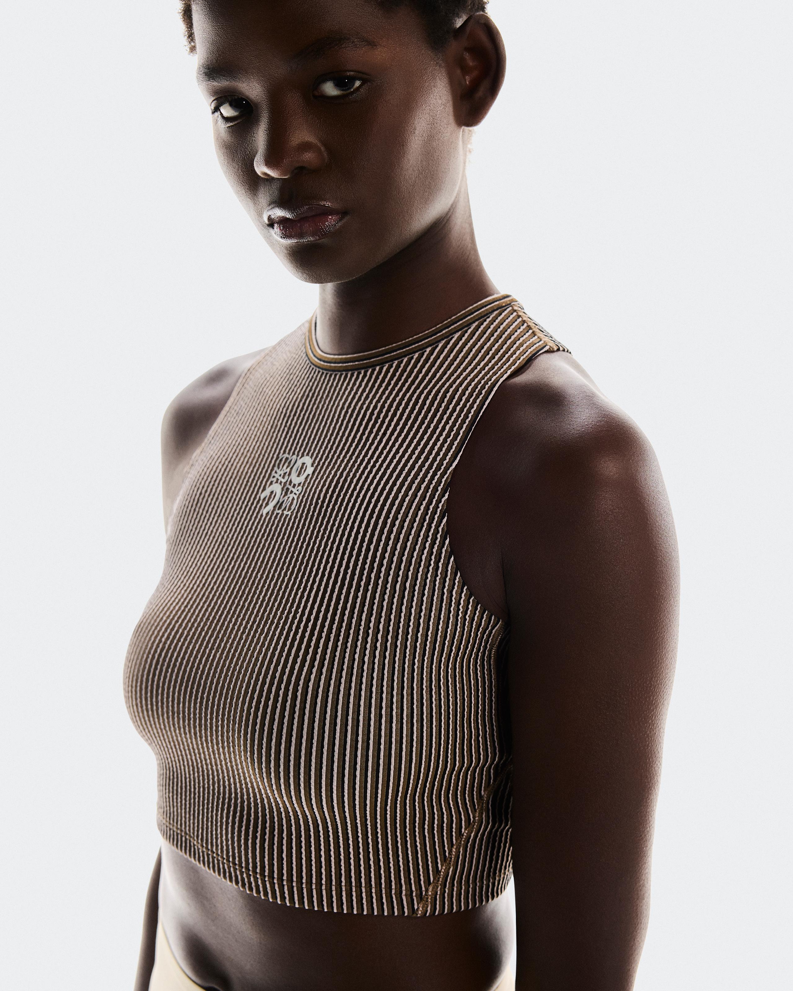 Женский топ On Ribbed Tank Top LOEWE, Brown / Pink — фото 5