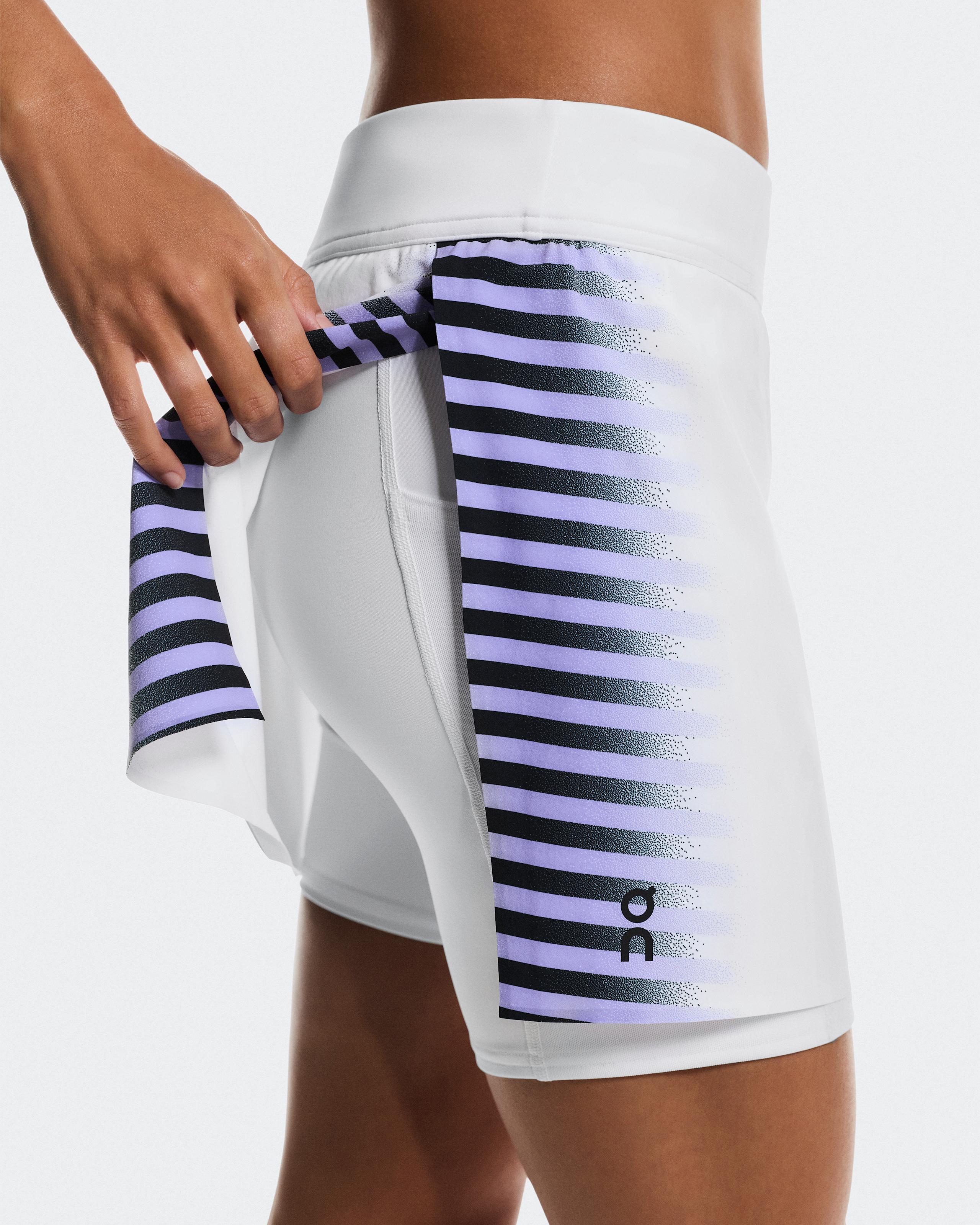 Женская юбка On Court Skirt Split Edge, White / Black — фото 7