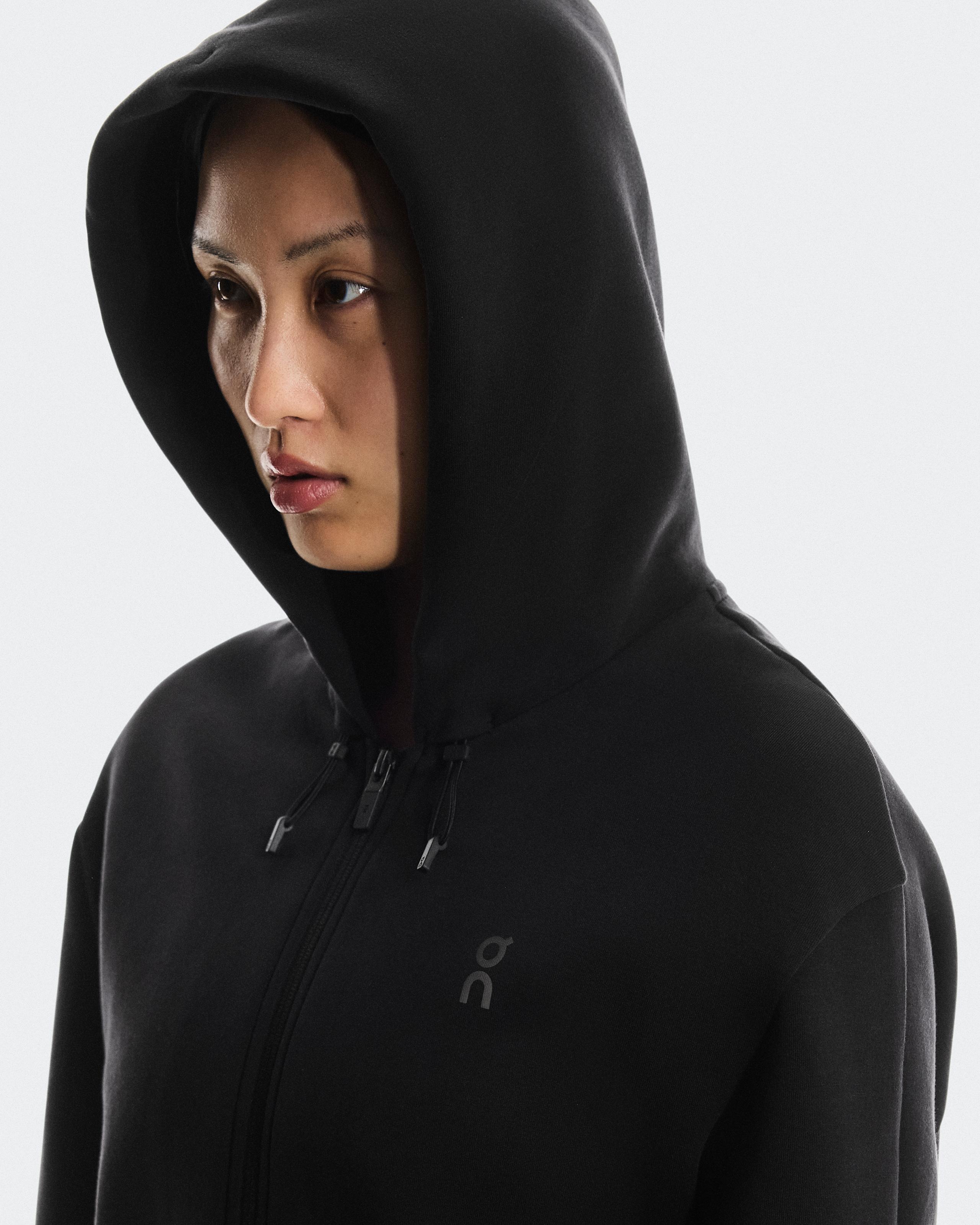 Женское худи на молнии On Focus Tech Zip Hoodie, Black — фото 6