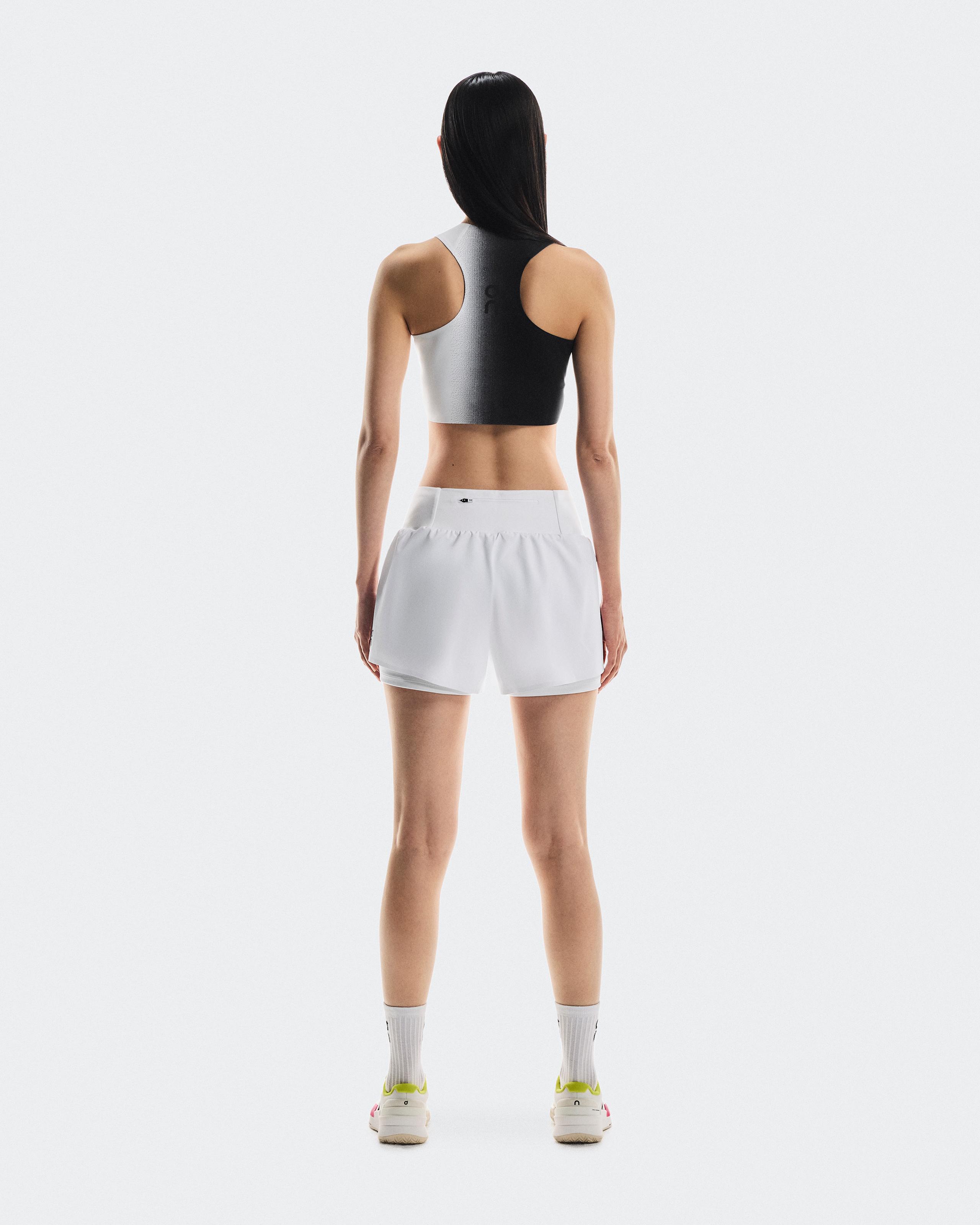 Женский топ On Court Crop Top, Black / White — фото 2