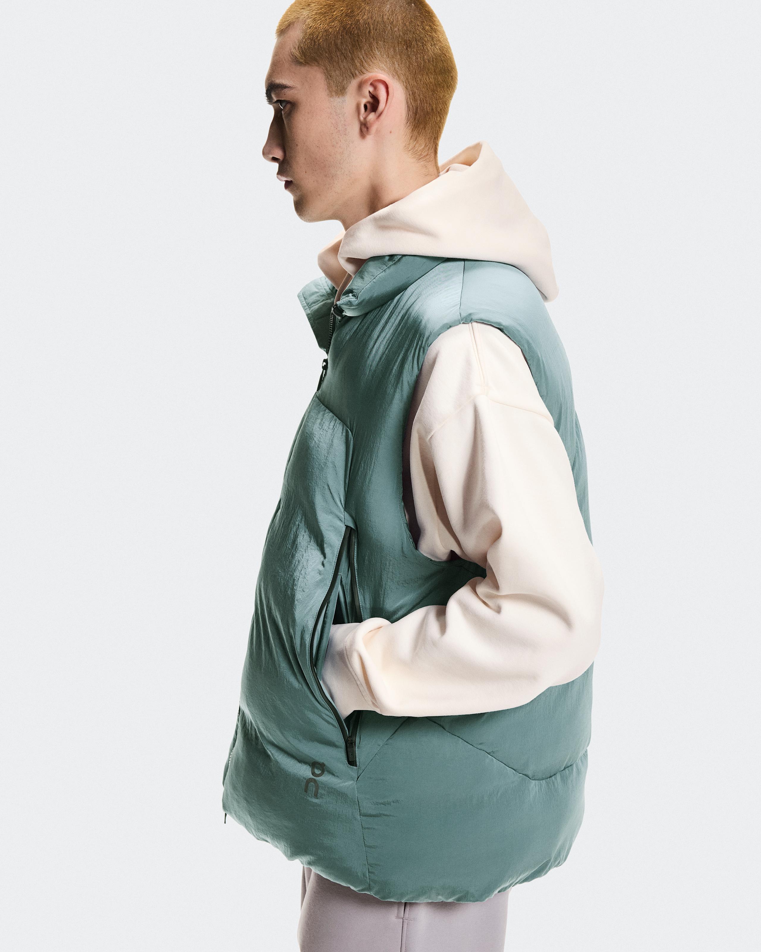Мужской утеплённый жилет All-Day Puffer Vest, сине-зелёный (Tide) — фото 4