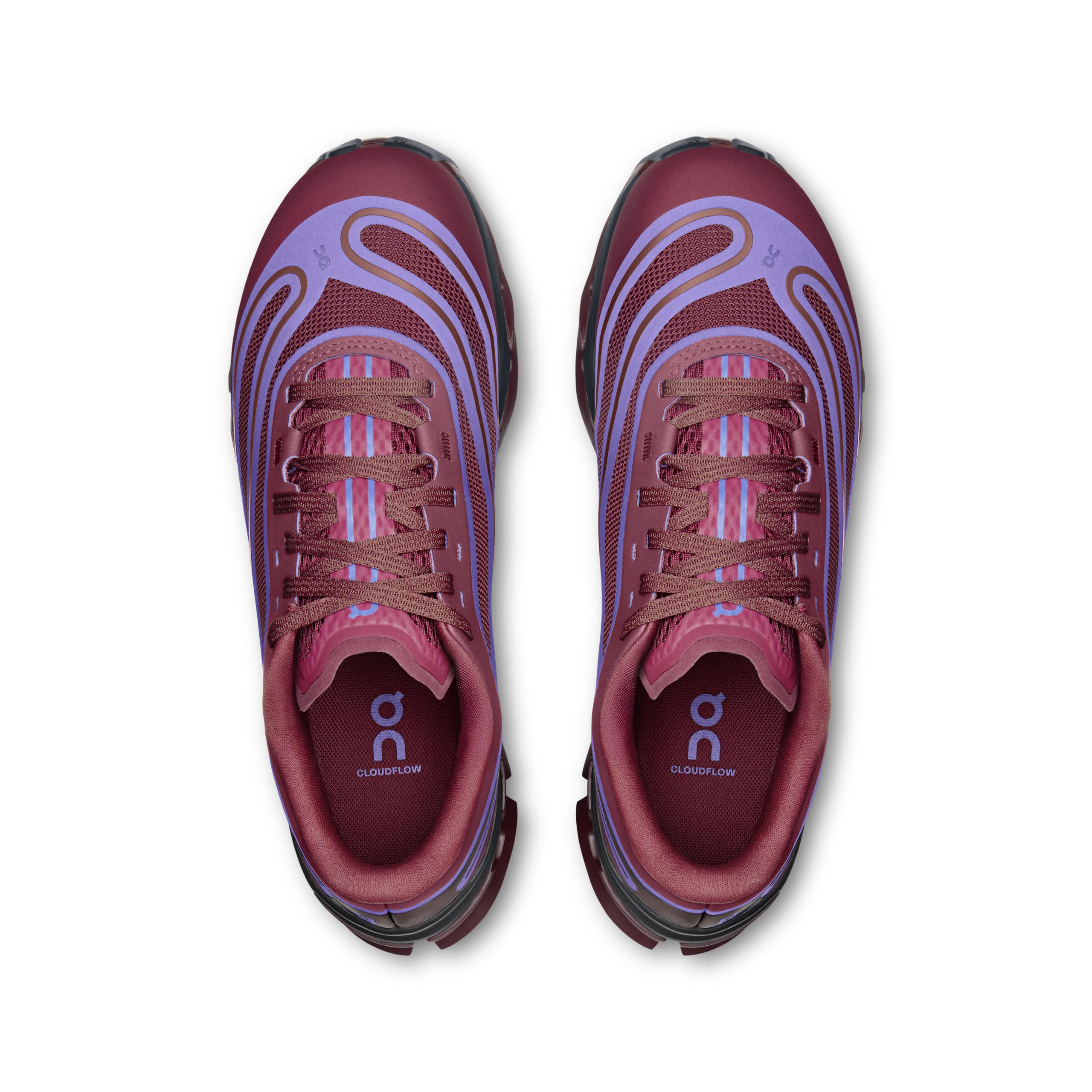 Женские кроссовки On Cloudflow 5 AD, Maroon / Tyrian — фото 2