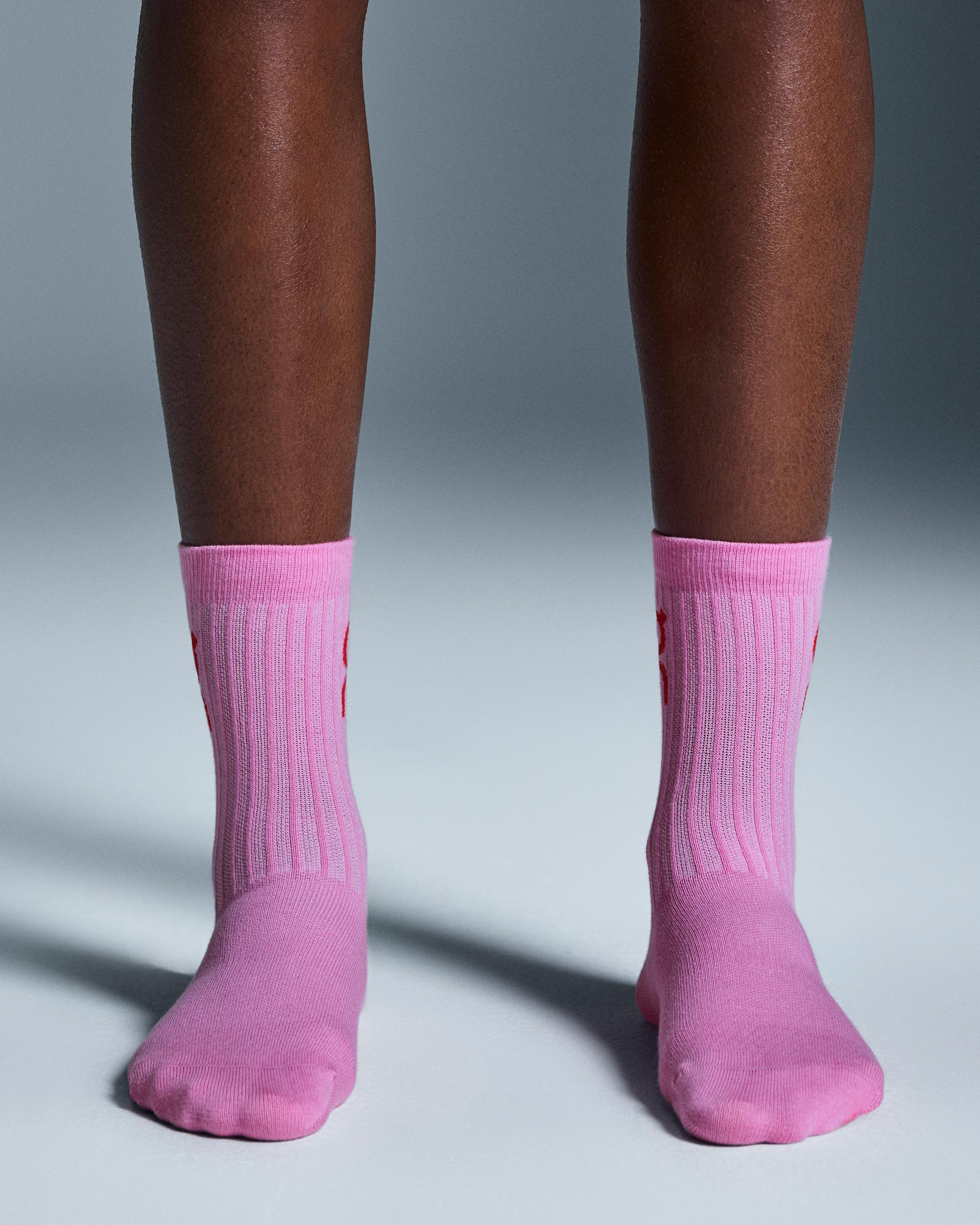 Logo Sock High 3P Mauve | Raspberry