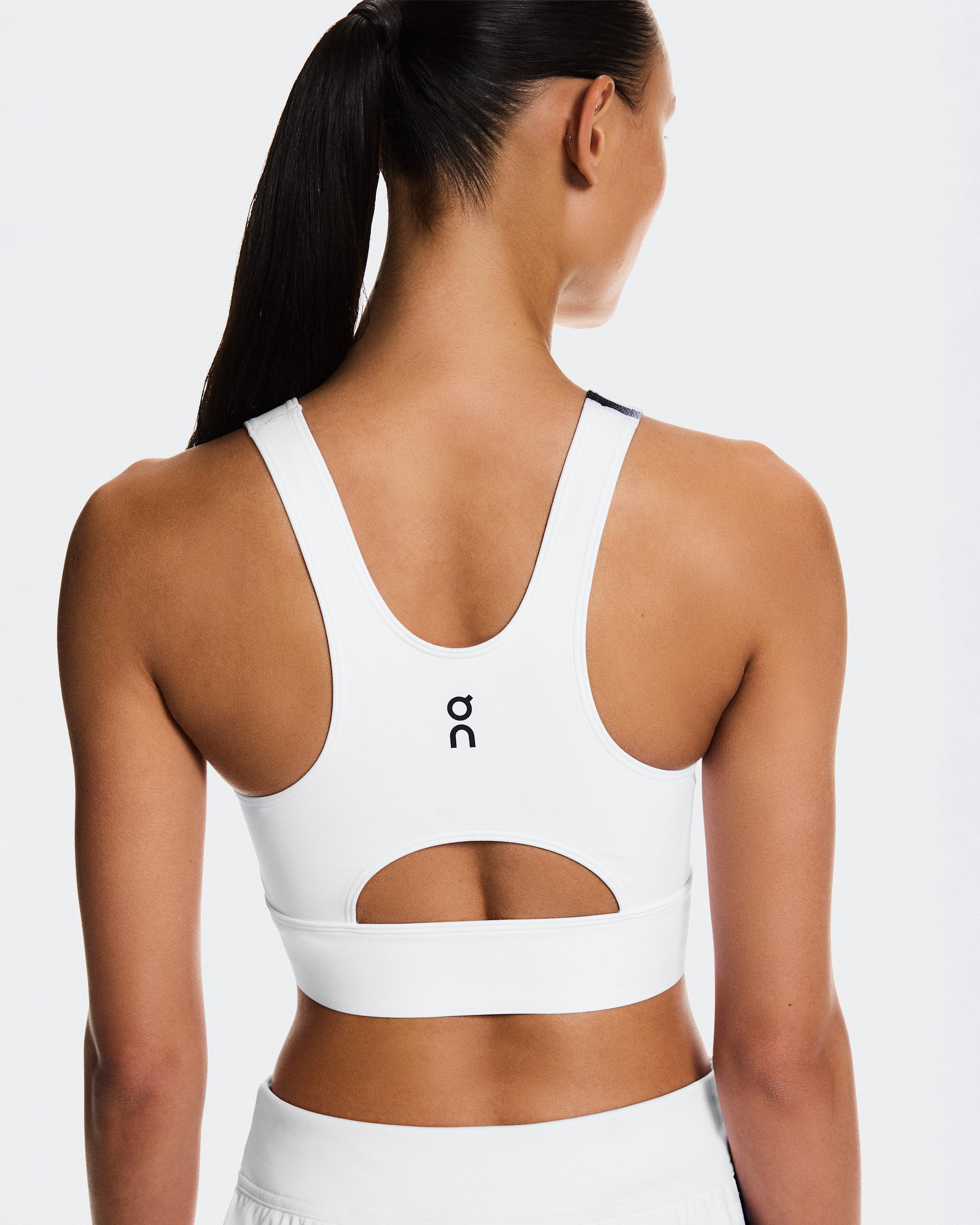 Женский топ On Court Crop Top Edge, White / Black — фото 4