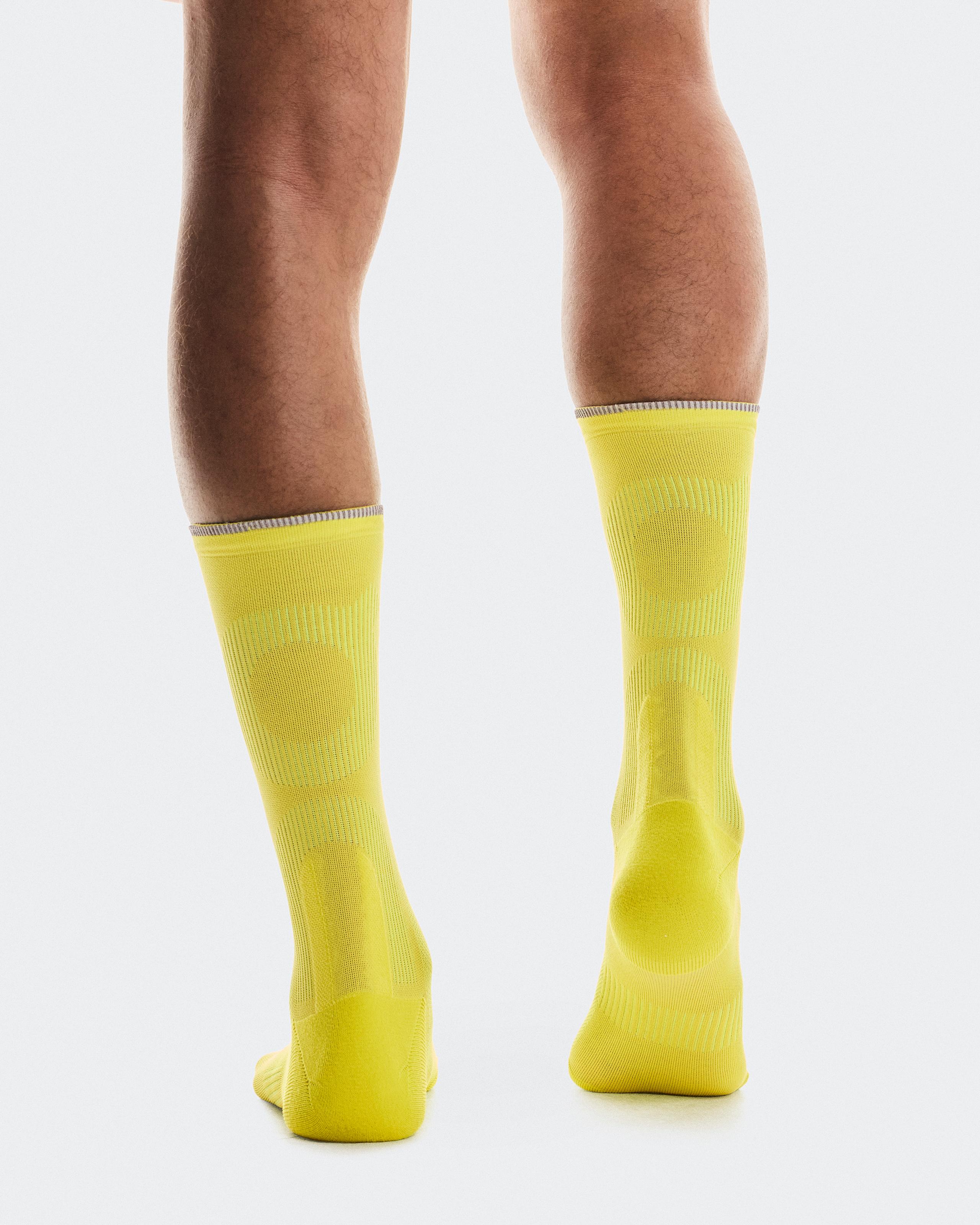 Носки Elite Run Sock High, лаймовые — фото 3
