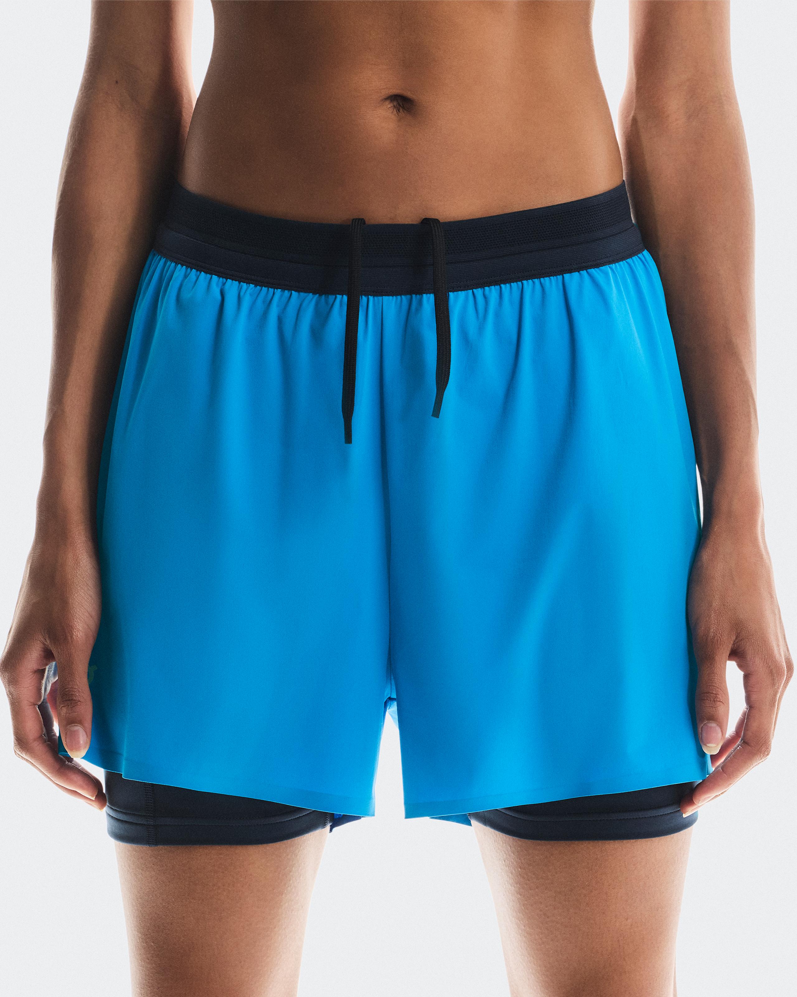 Женские шорты 3" Performance 2/1 Shorts, цвет Malibu / Navy (голубой / тёмно-синий) — фото 5